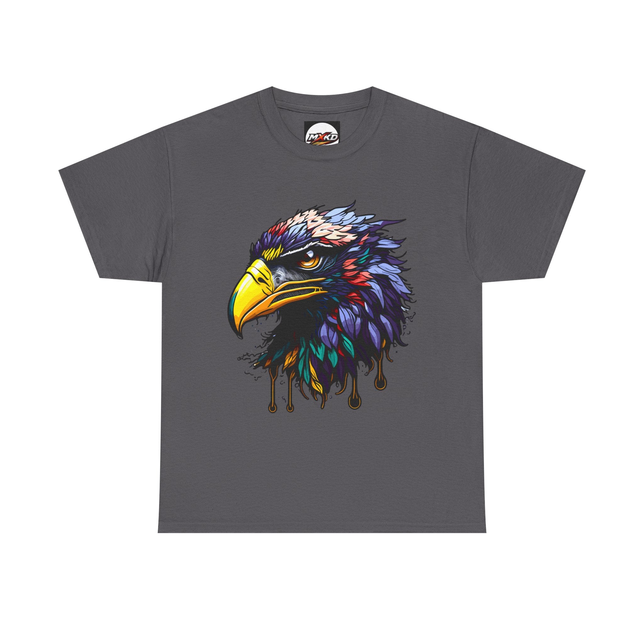 Colorful Drip Eagle T-Shirt — Vibrant Bird Head Graphic Tee
