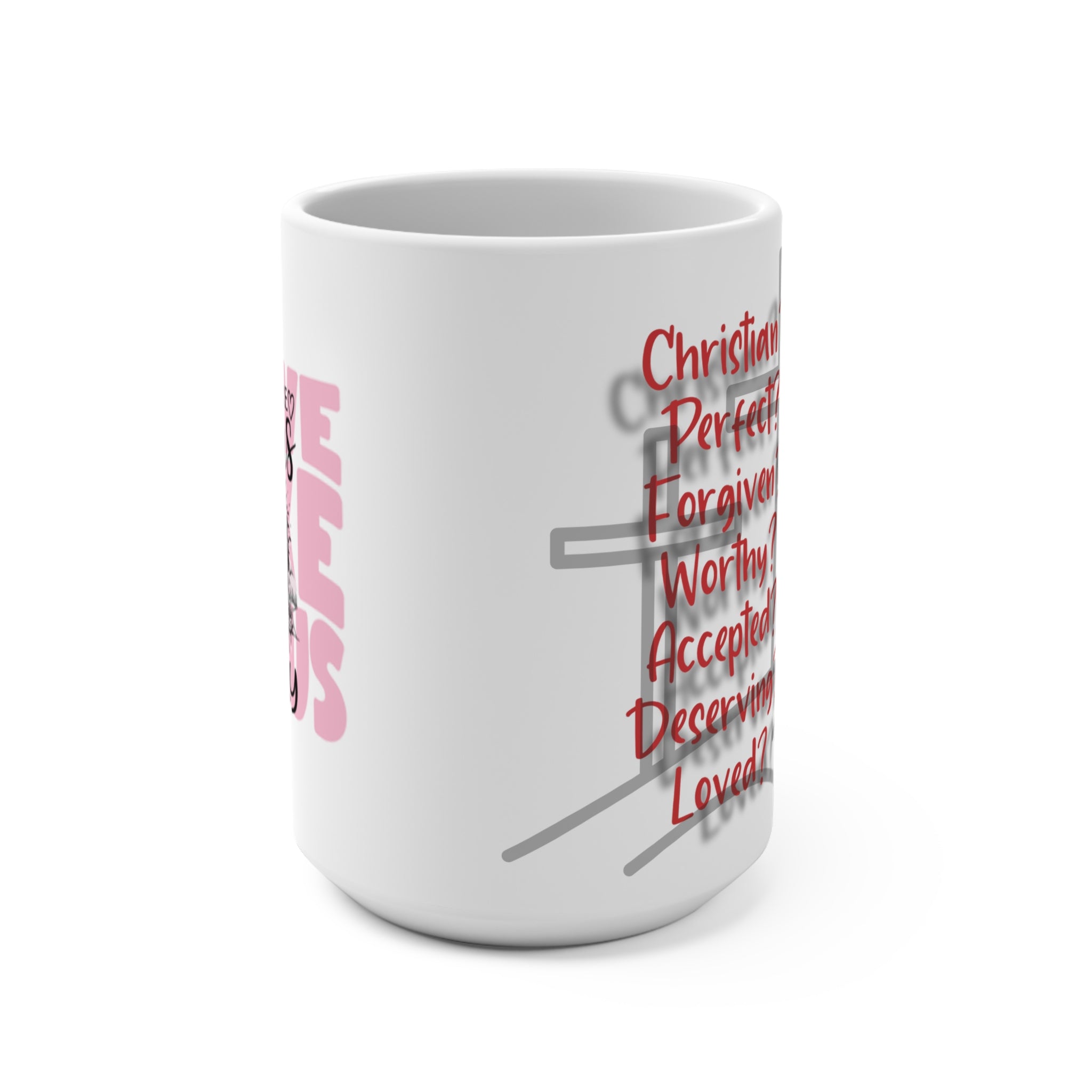 Christian Faith Checklist Mug | Yes No Cross Graphic 15oz
