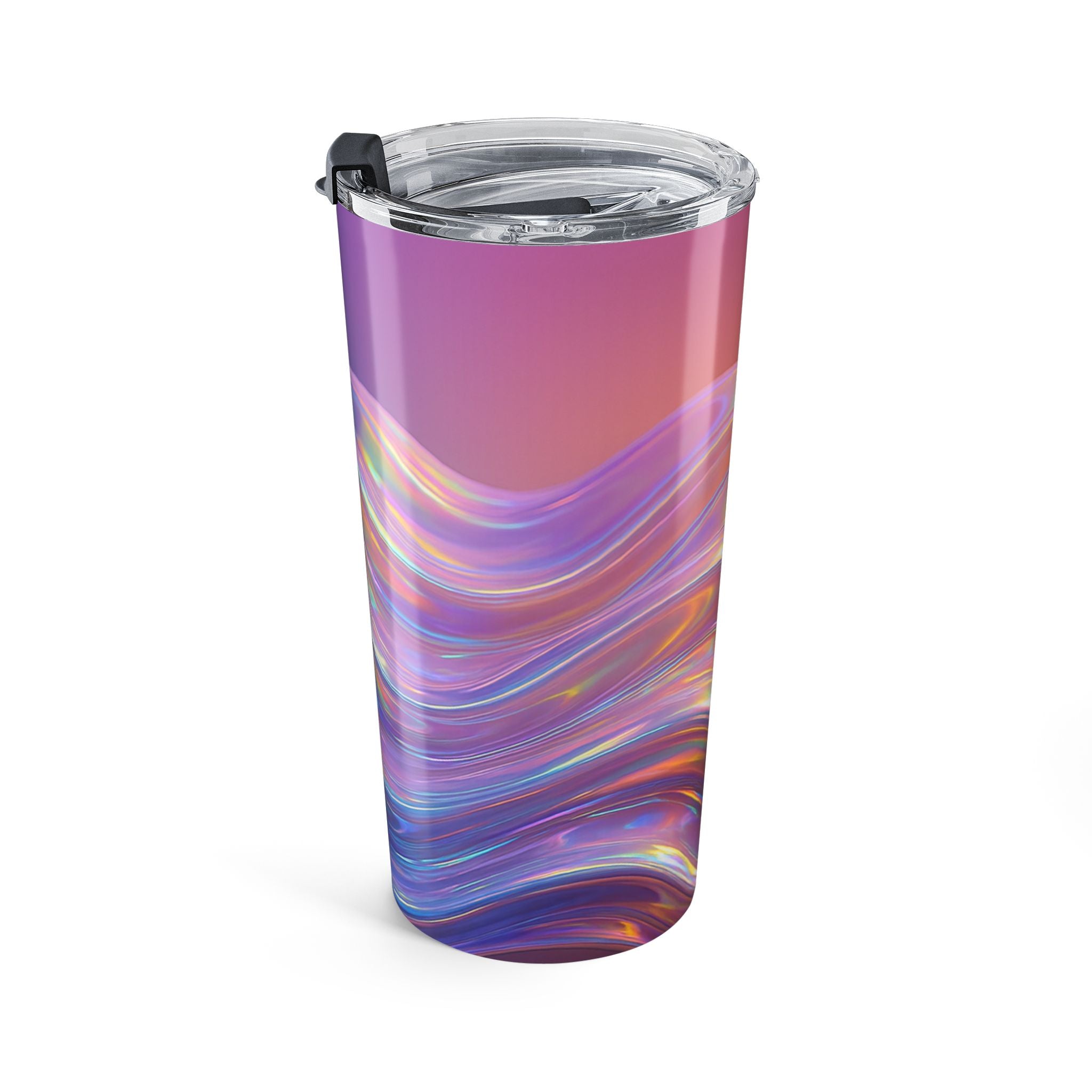 20oz Iridescent Wave Tumbler - Holographic Swirl Travel Cup