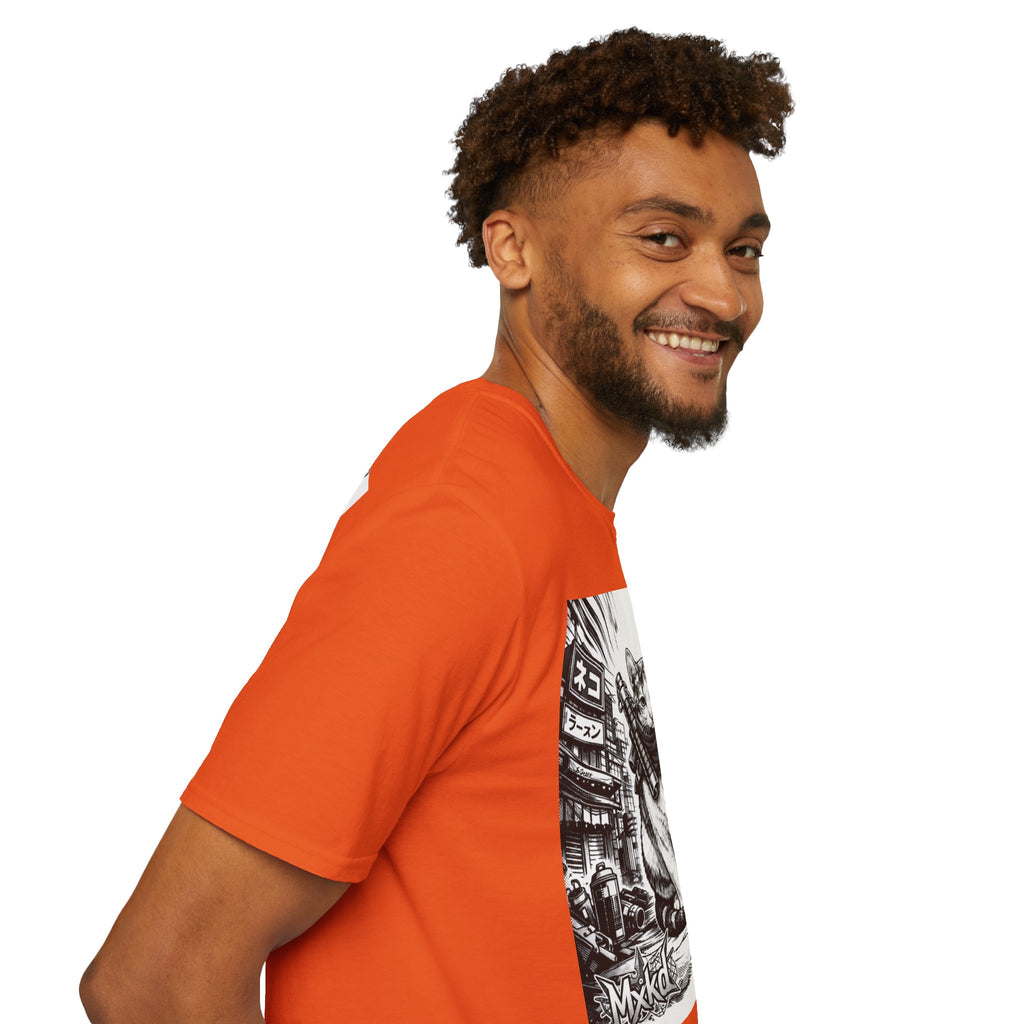 Cat Samurai T‑Shirt — Urban Noir Graphic Tee (Mxkd)