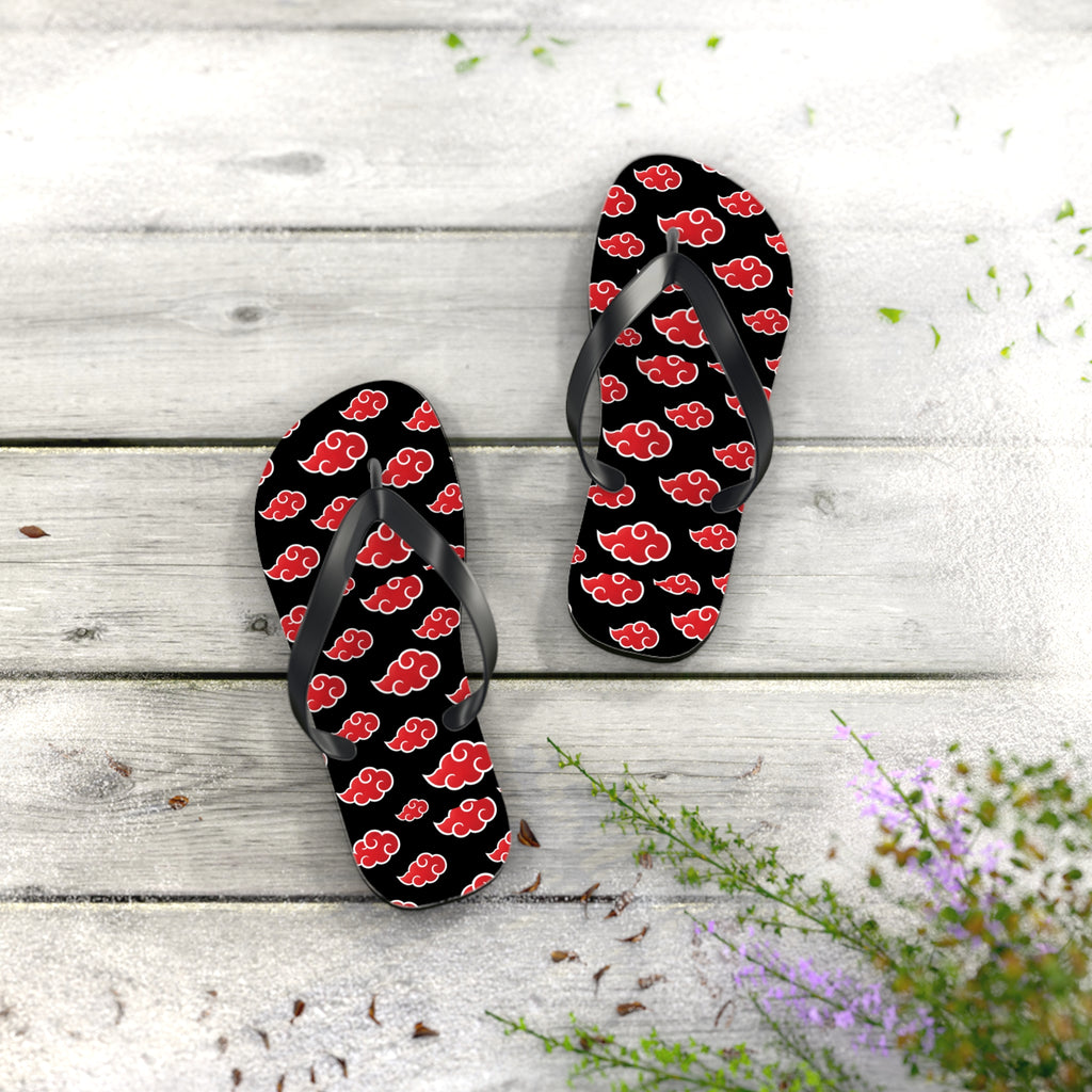 Akatsuki Cloud Flip Flops – Anime Pattern Beach Sandals