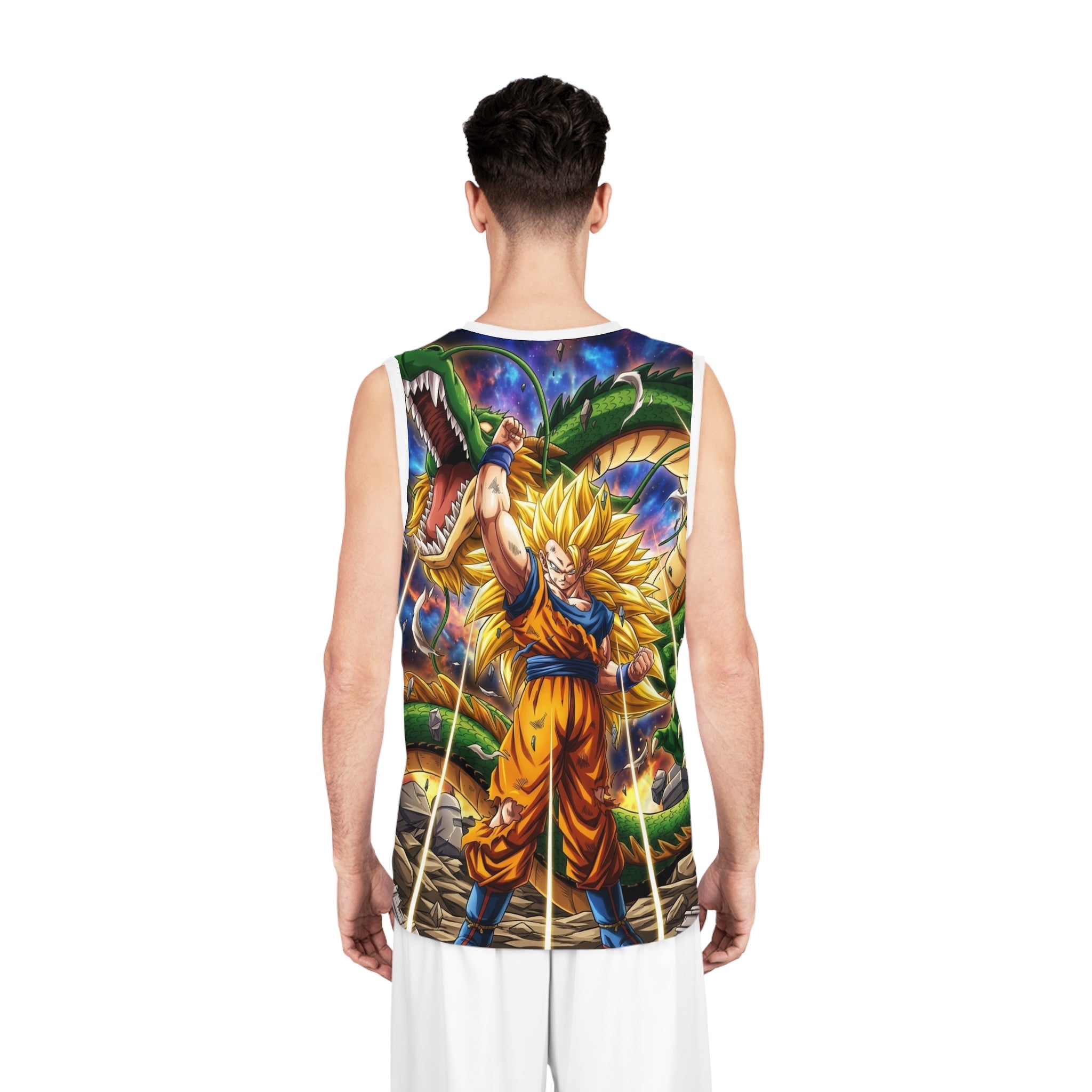 Anime Power Basketball Jersey - Super Saiyan All-Over Print