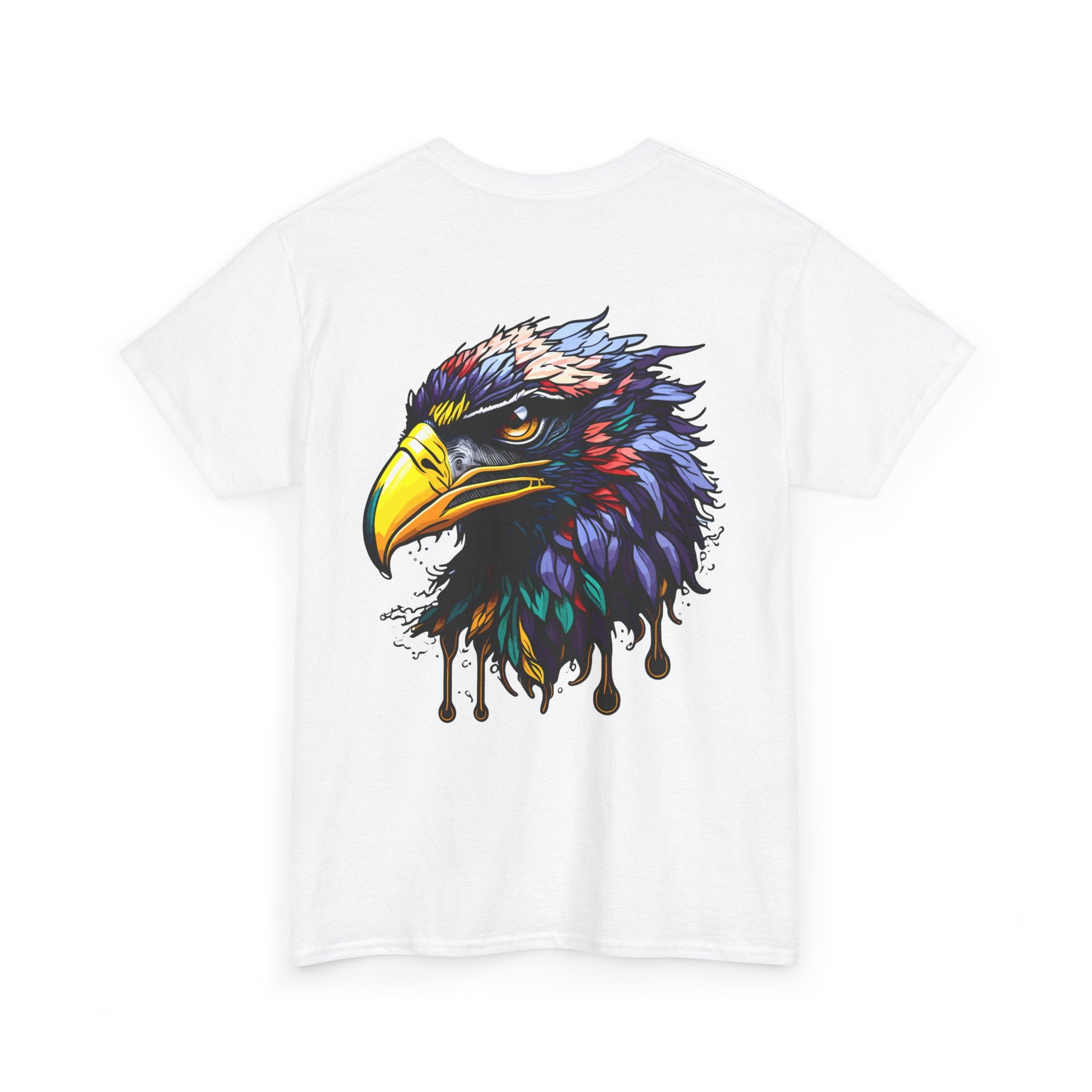 Colorful Drip Eagle T-Shirt — Vibrant Bird Head Graphic Tee