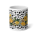 20oz Floral Polka Dot Jumbo Mug – Yellow Wildflower Coffee Cup