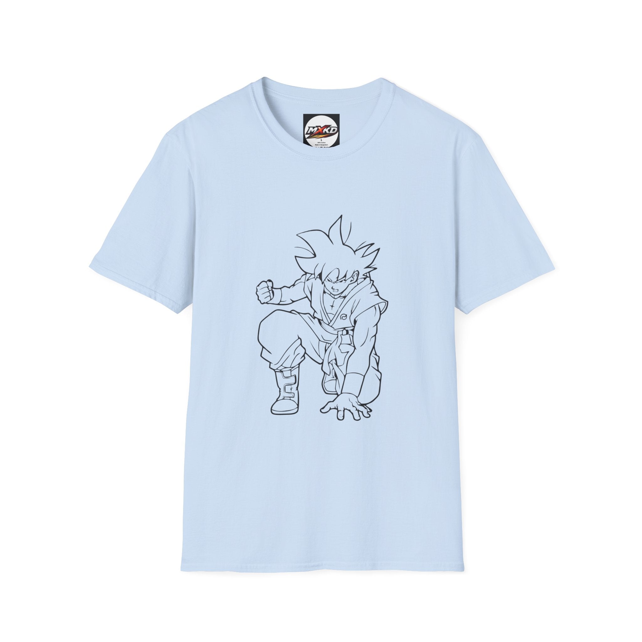 Dragon Ball Goku Sketch T-Shirt — Anime Line Art Tee with Japanese Text