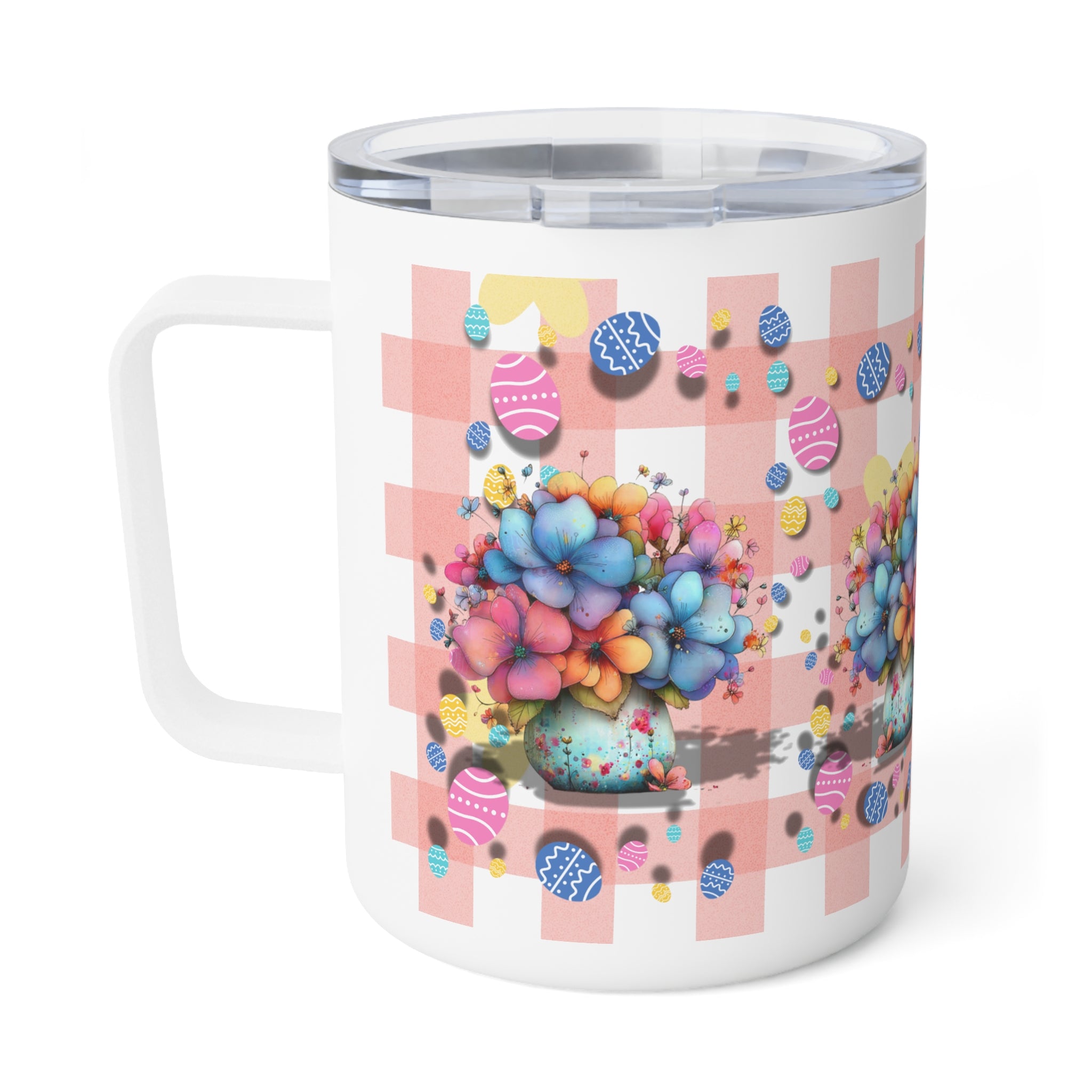 Easter Floral Egg 10oz Insulated Coffee Mug