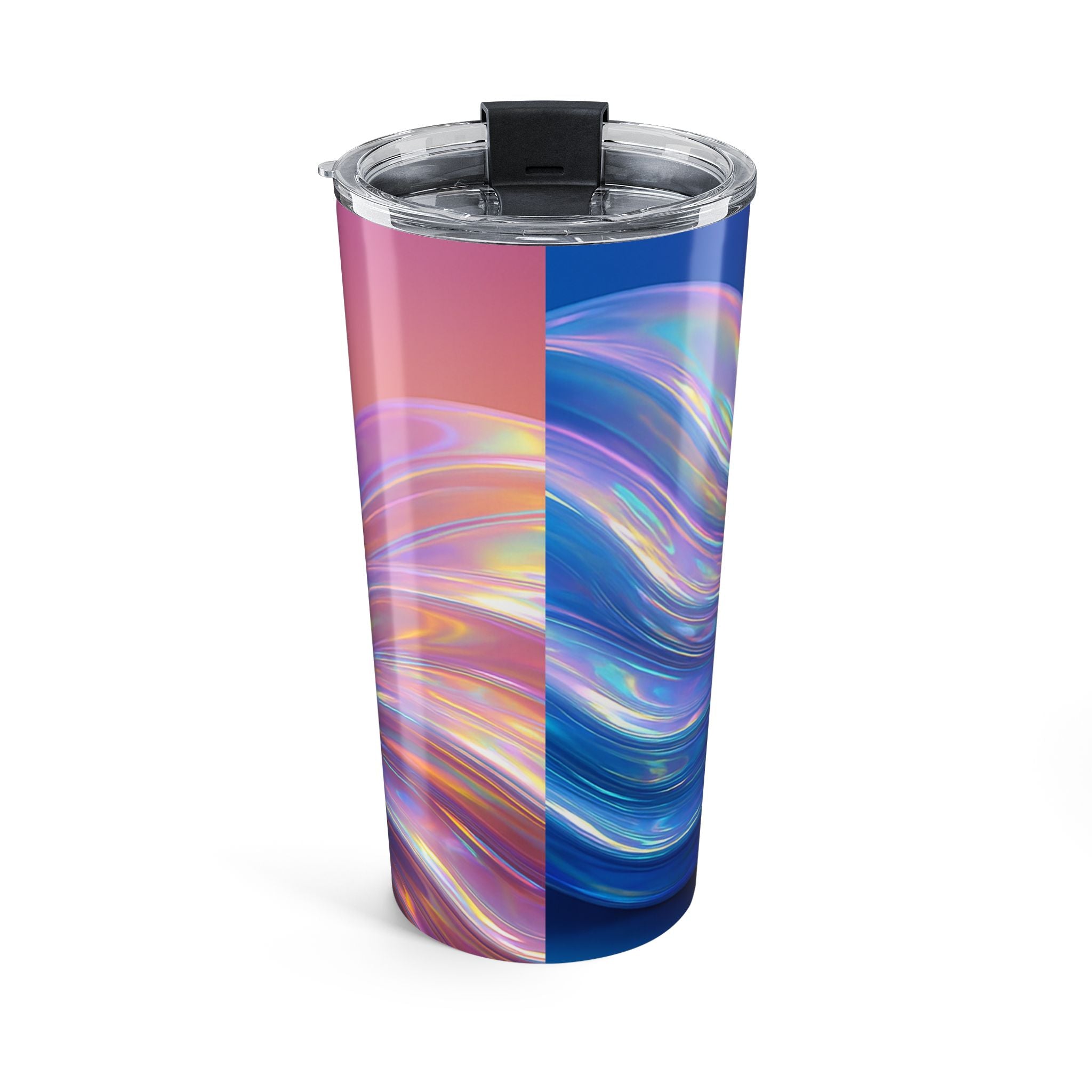 20oz Iridescent Wave Tumbler - Holographic Swirl Travel Cup