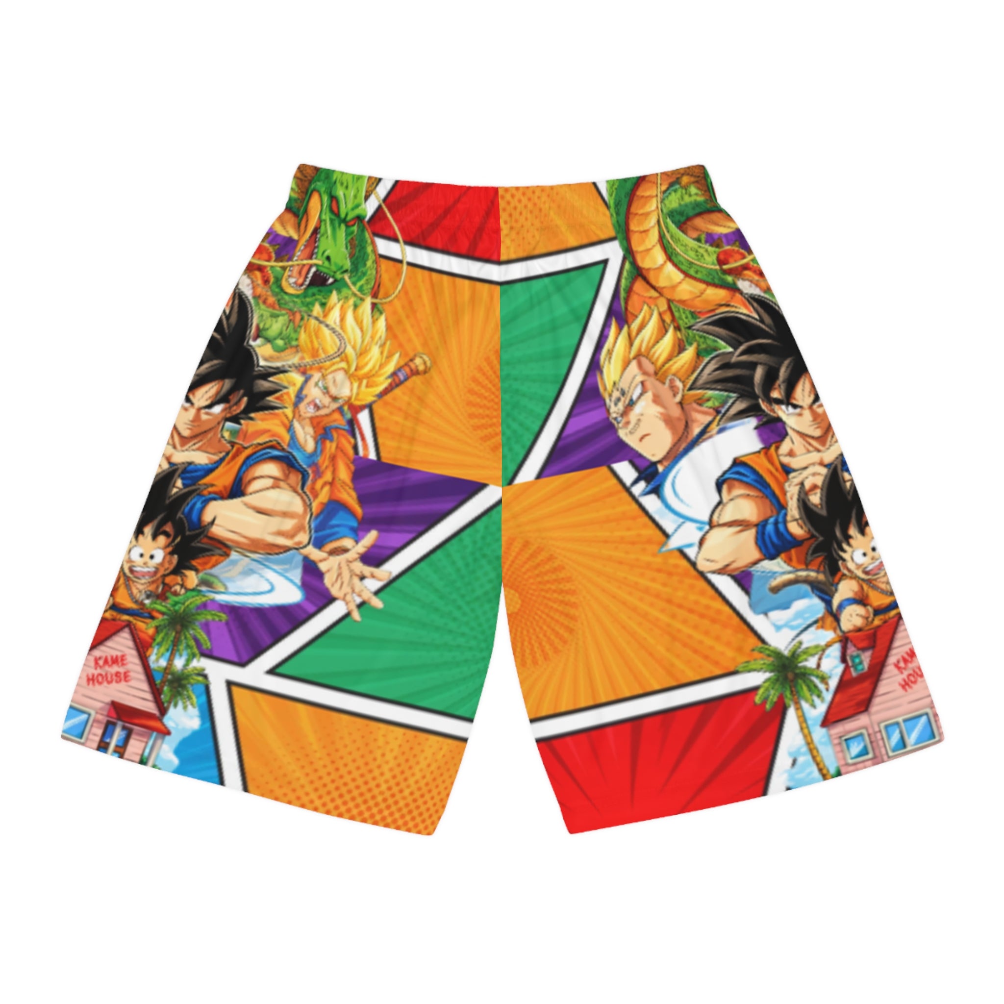 Dragon Ball Anime Colorblock Basketball Shorts