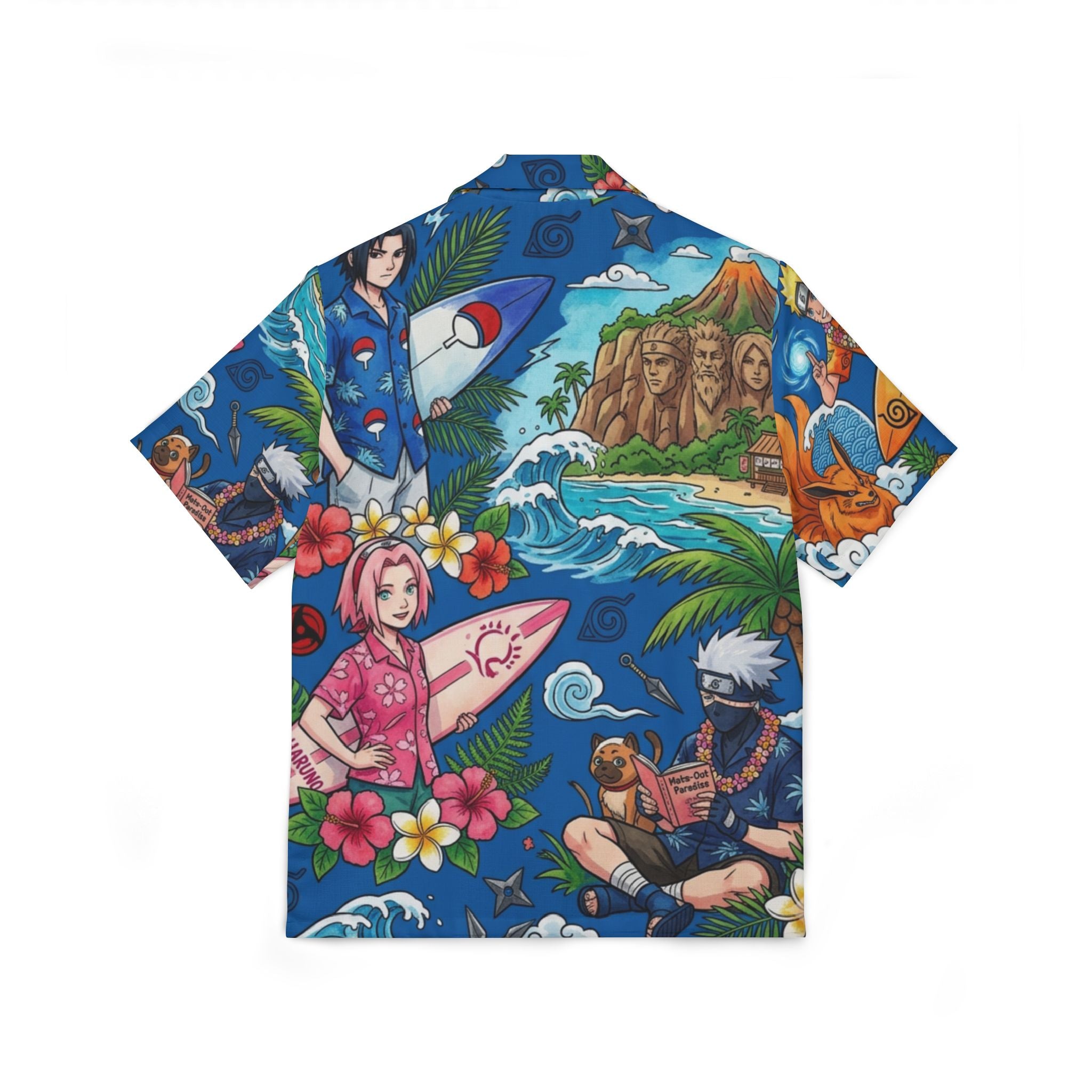 Anime Surf Hawaiian Shirt - Tropical Naruto-Inspired AOP Camp Shirt