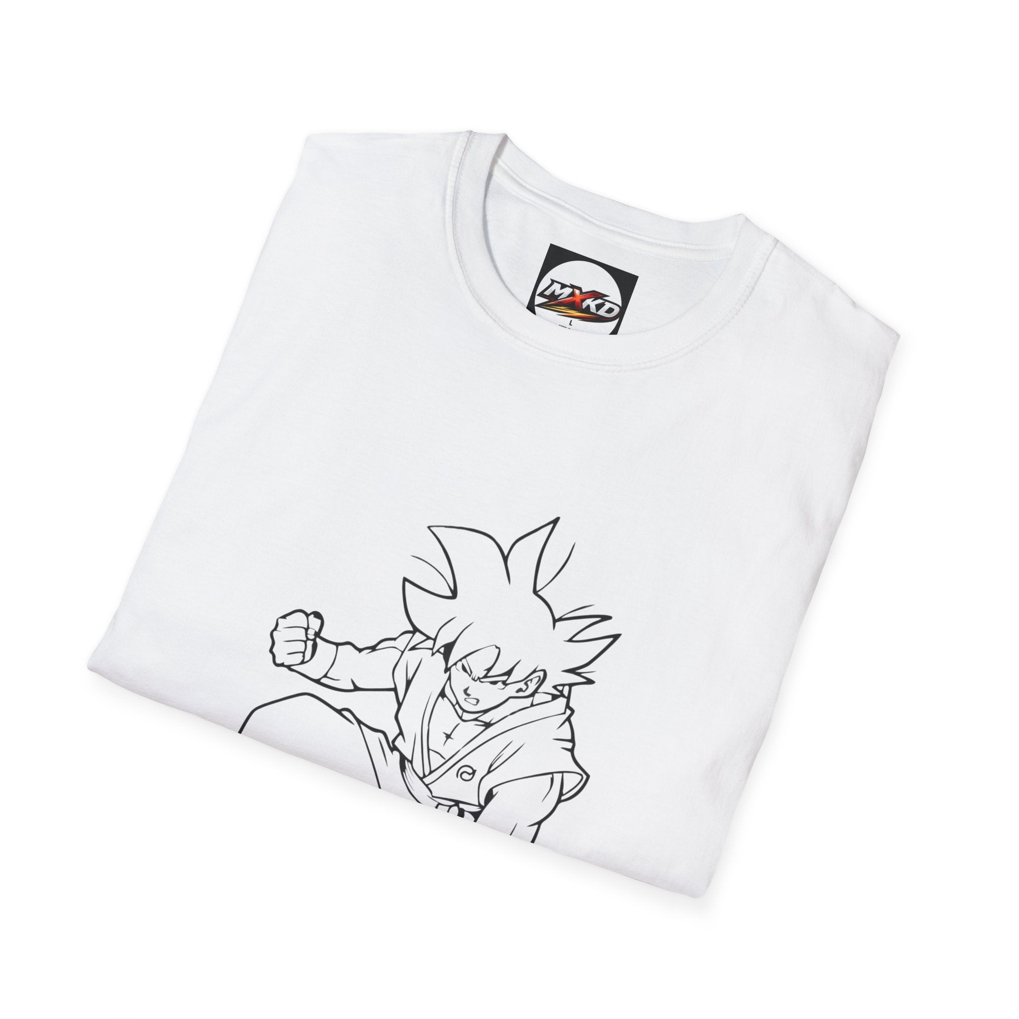 Dragon Ball Goku Sketch T-Shirt — Anime Line Art Tee with Japanese Text