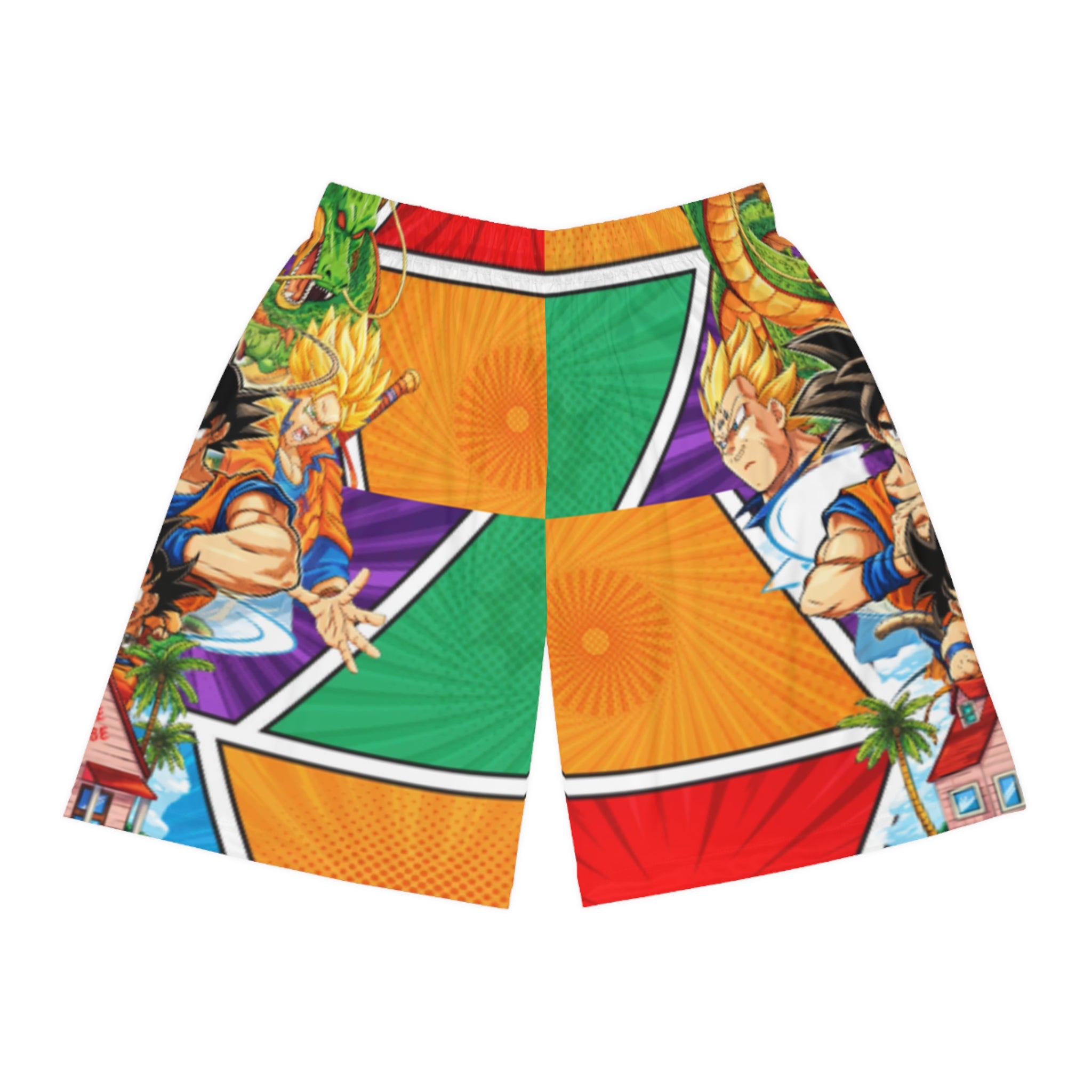 Dragon Ball Anime Colorblock Basketball Shorts