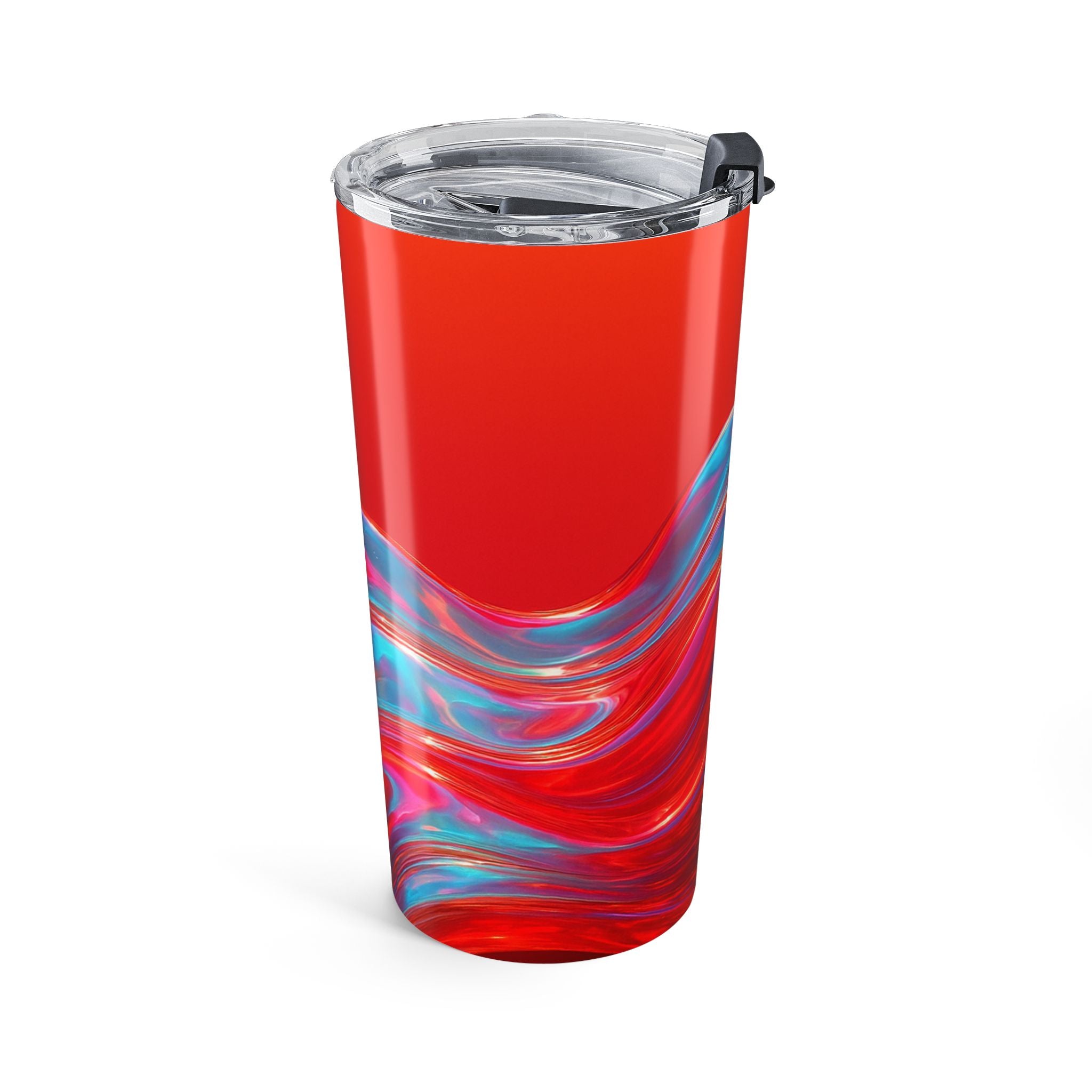 20oz Abstract Red Swirl Tumbler — Insulated Travel Cup