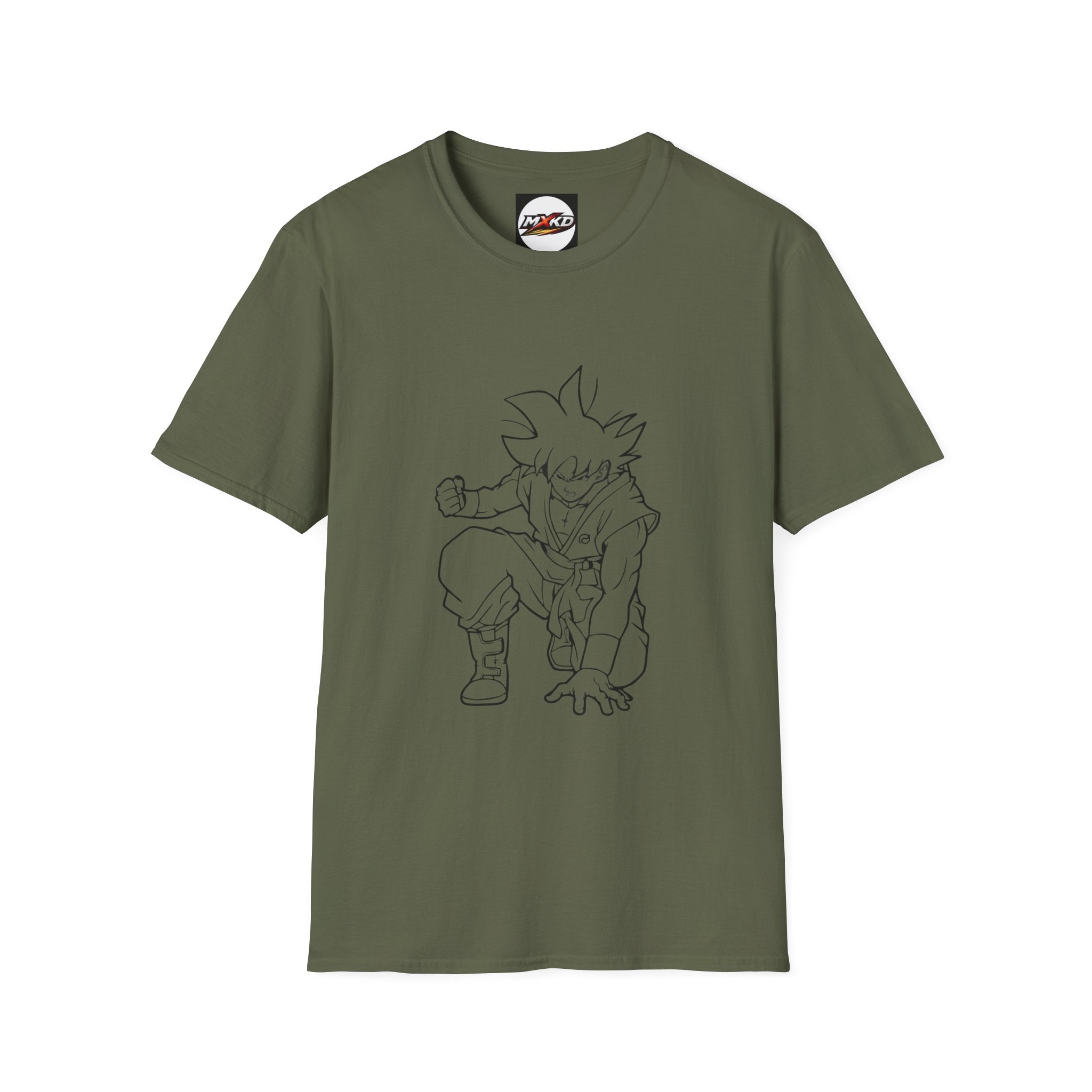 Dragon Ball Goku Sketch T-Shirt — Anime Line Art Tee with Japanese Text