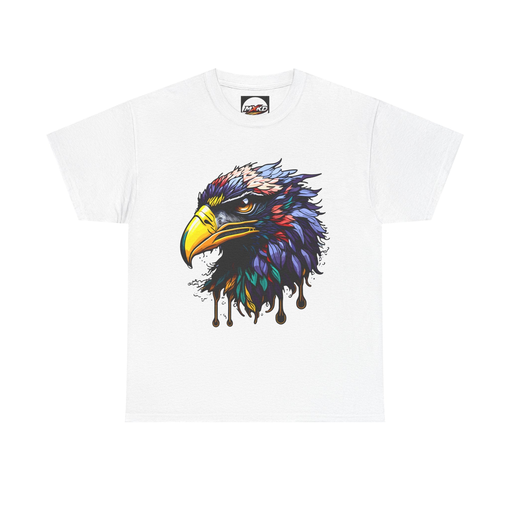 Colorful Drip Eagle T-Shirt — Vibrant Bird Head Graphic Tee