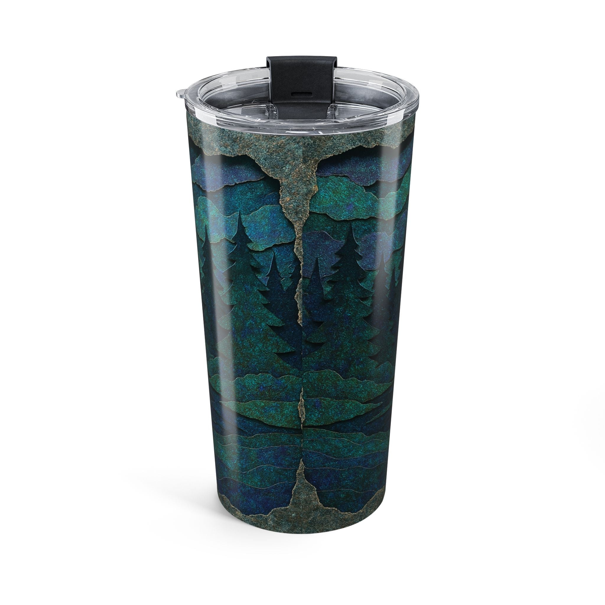 20oz Moonlit Forest Tumbler — Insulated Travel Cup with Nightscape Design