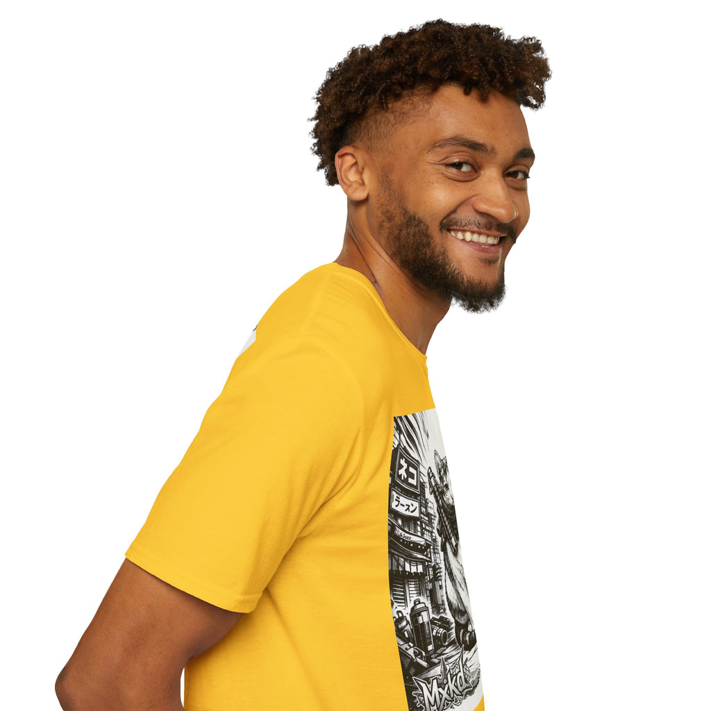 Cat Samurai T‑Shirt — Urban Noir Graphic Tee (Mxkd)