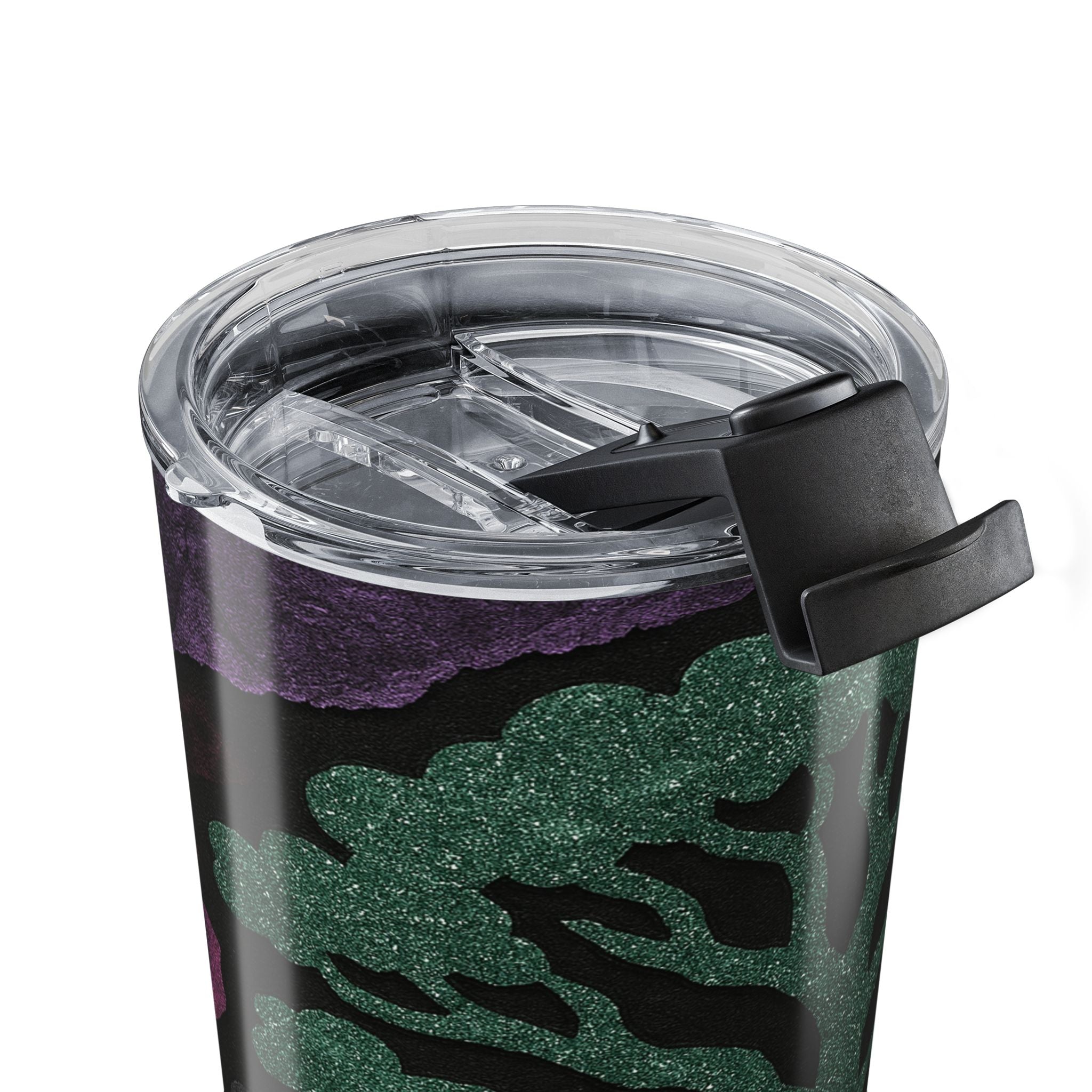 20oz Tree of Life & Purple Roses Stainless Steel Tumbler — Insulated Travel Cup