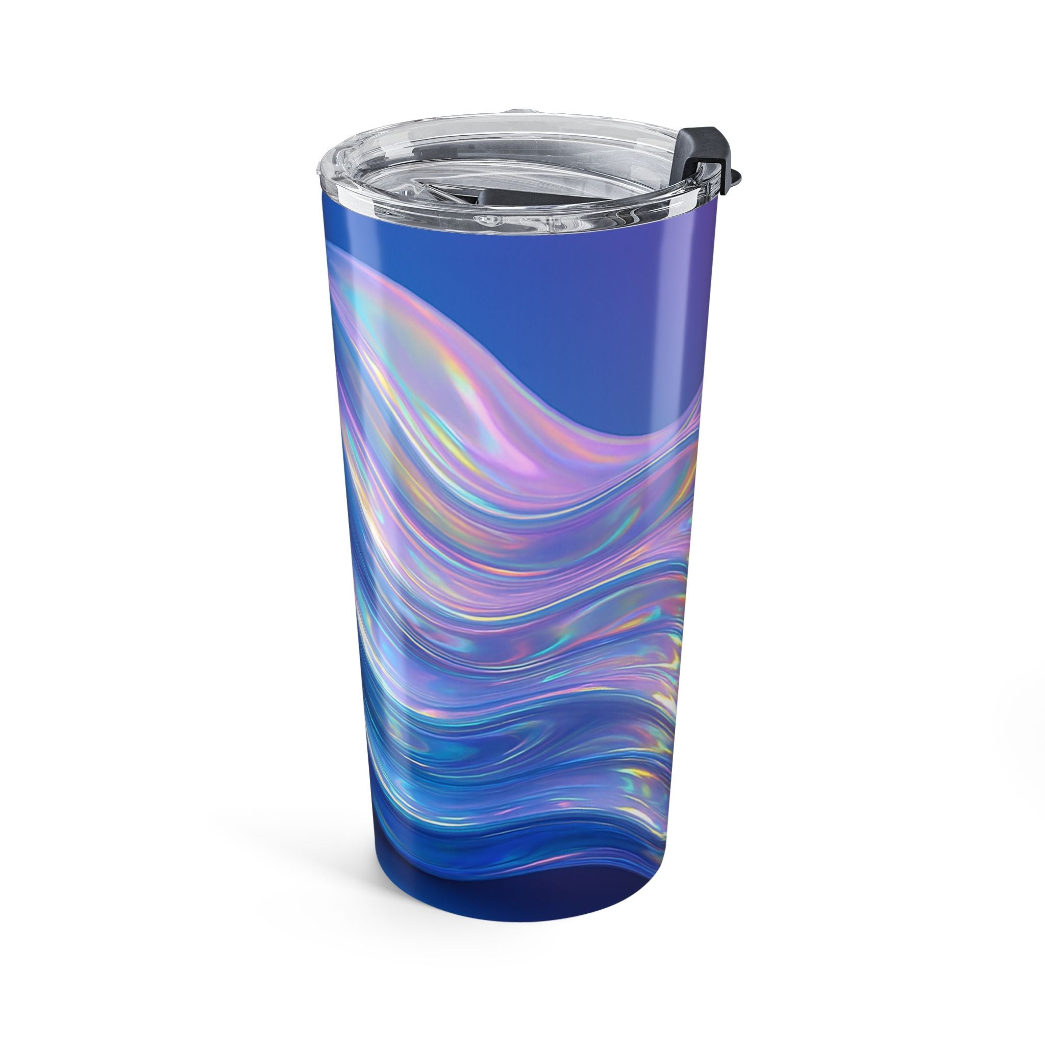 20oz Iridescent Wave Tumbler - Holographic Swirl Travel Cup