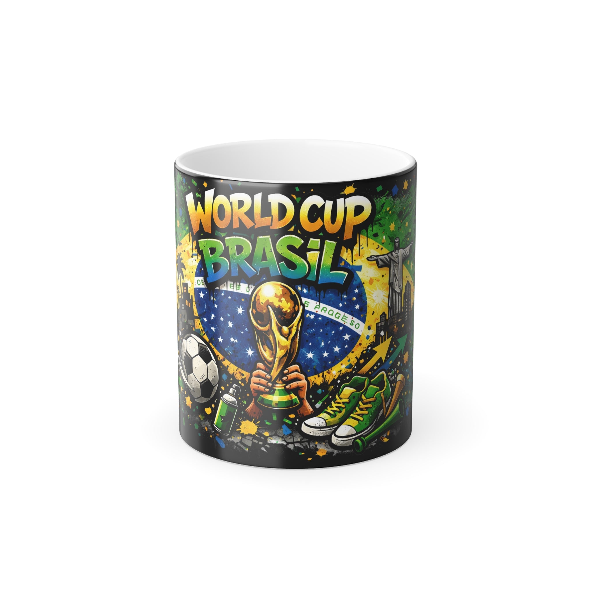 Color-Changing Mug — World Cup Brasil Trophy Design (11oz)