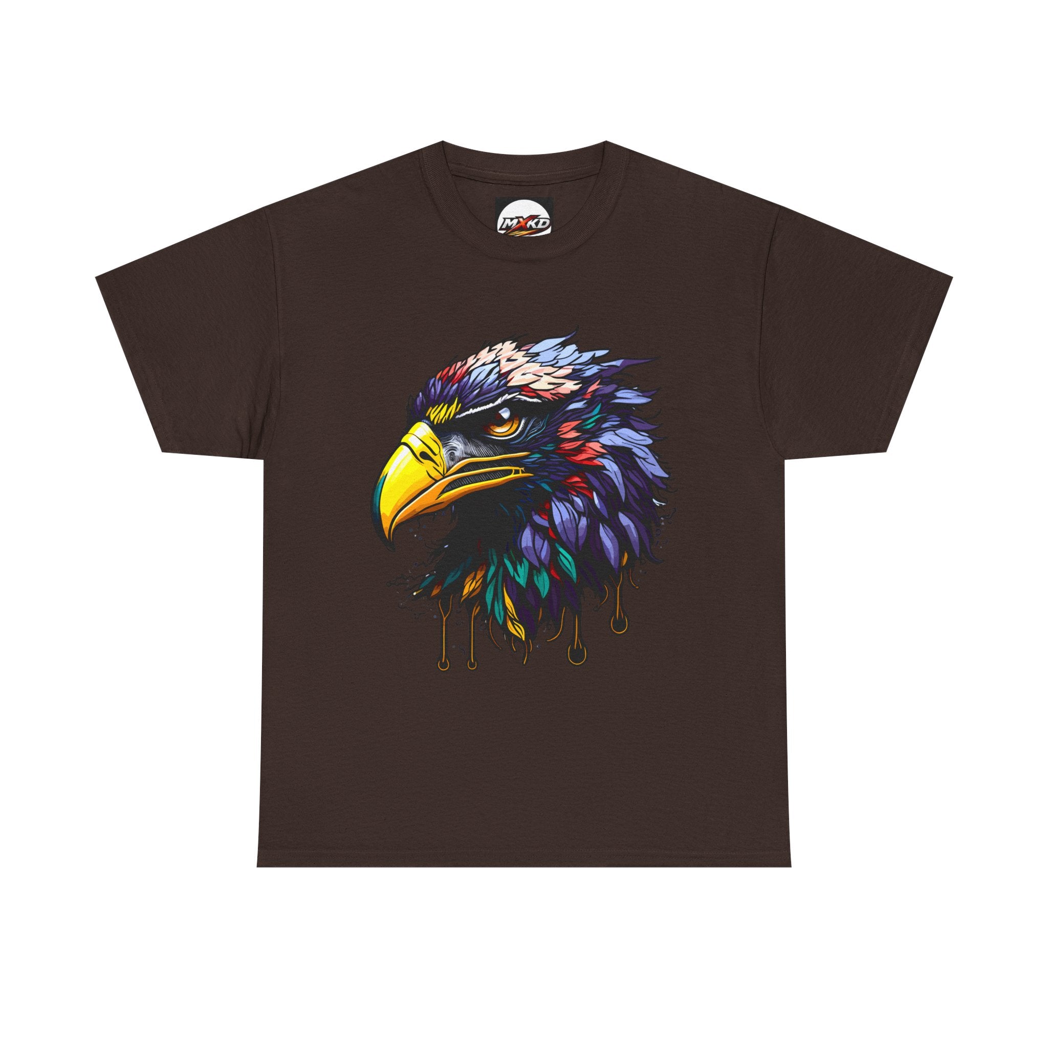 Colorful Drip Eagle T-Shirt — Vibrant Bird Head Graphic Tee