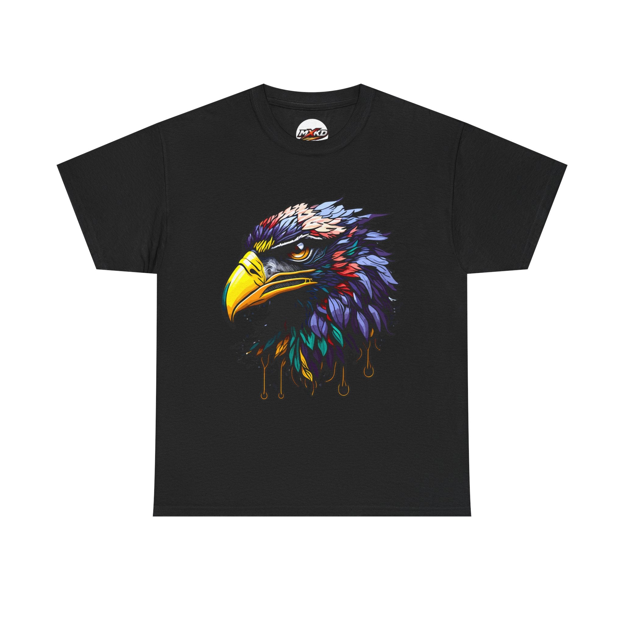 Colorful Drip Eagle T-Shirt — Vibrant Bird Head Graphic Tee