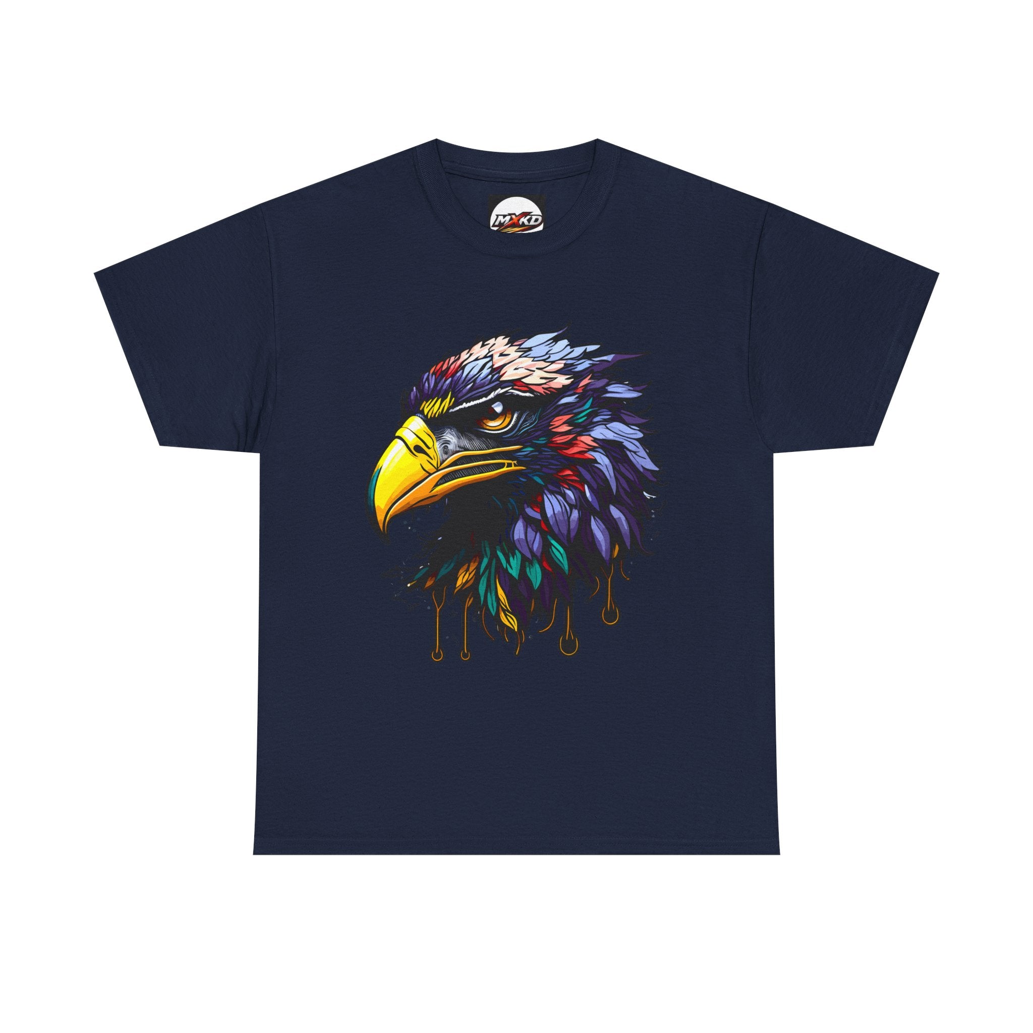 Colorful Drip Eagle T-Shirt — Vibrant Bird Head Graphic Tee
