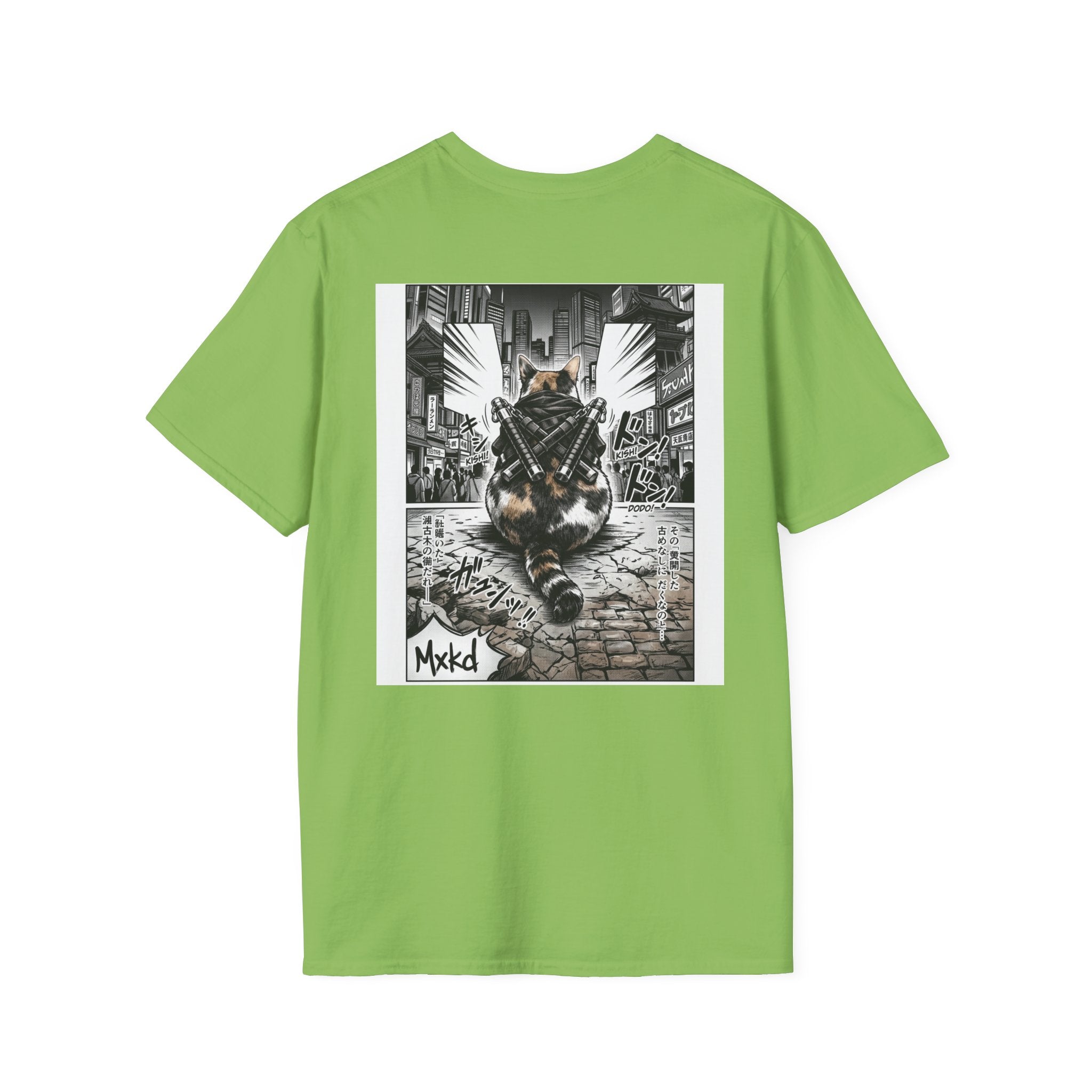 Cat Samurai T‑Shirt — Urban Noir Graphic Tee (Mxkd)
