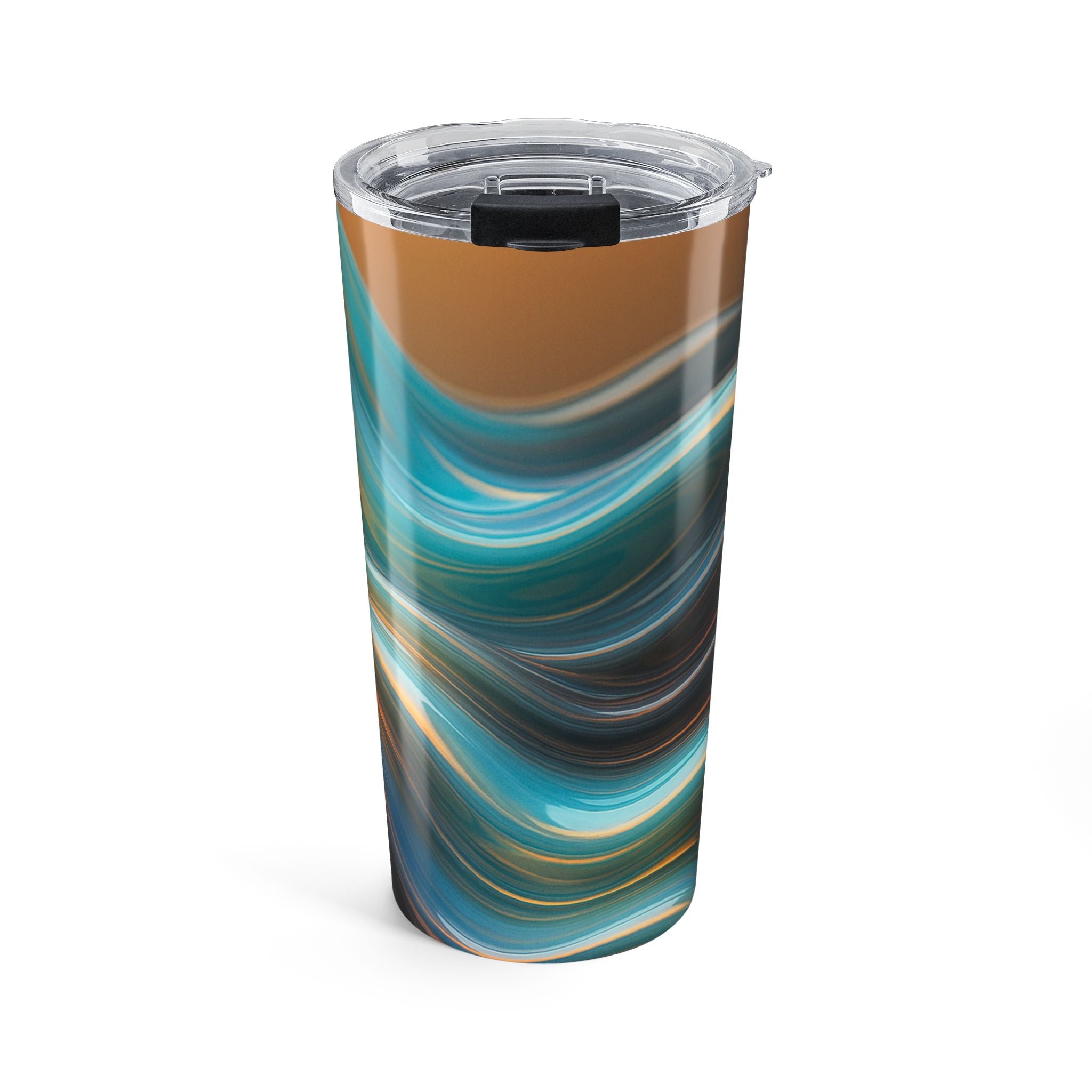 20oz Abstract Ocean Swirl Tumbler — Insulated Travel Cup