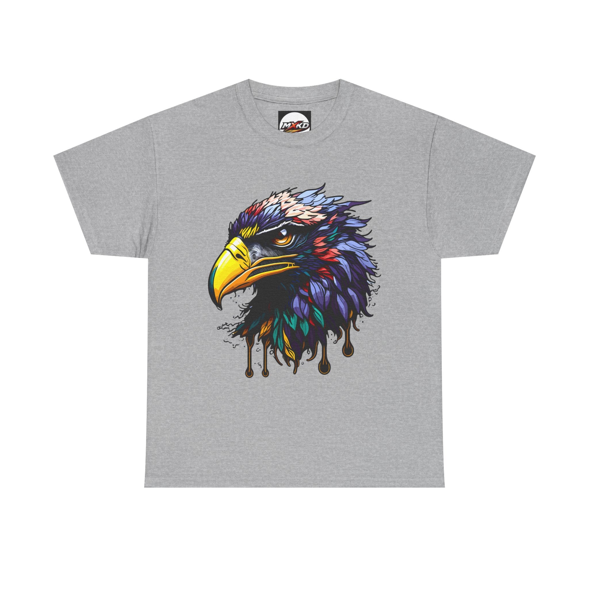 Colorful Drip Eagle T-Shirt — Vibrant Bird Head Graphic Tee