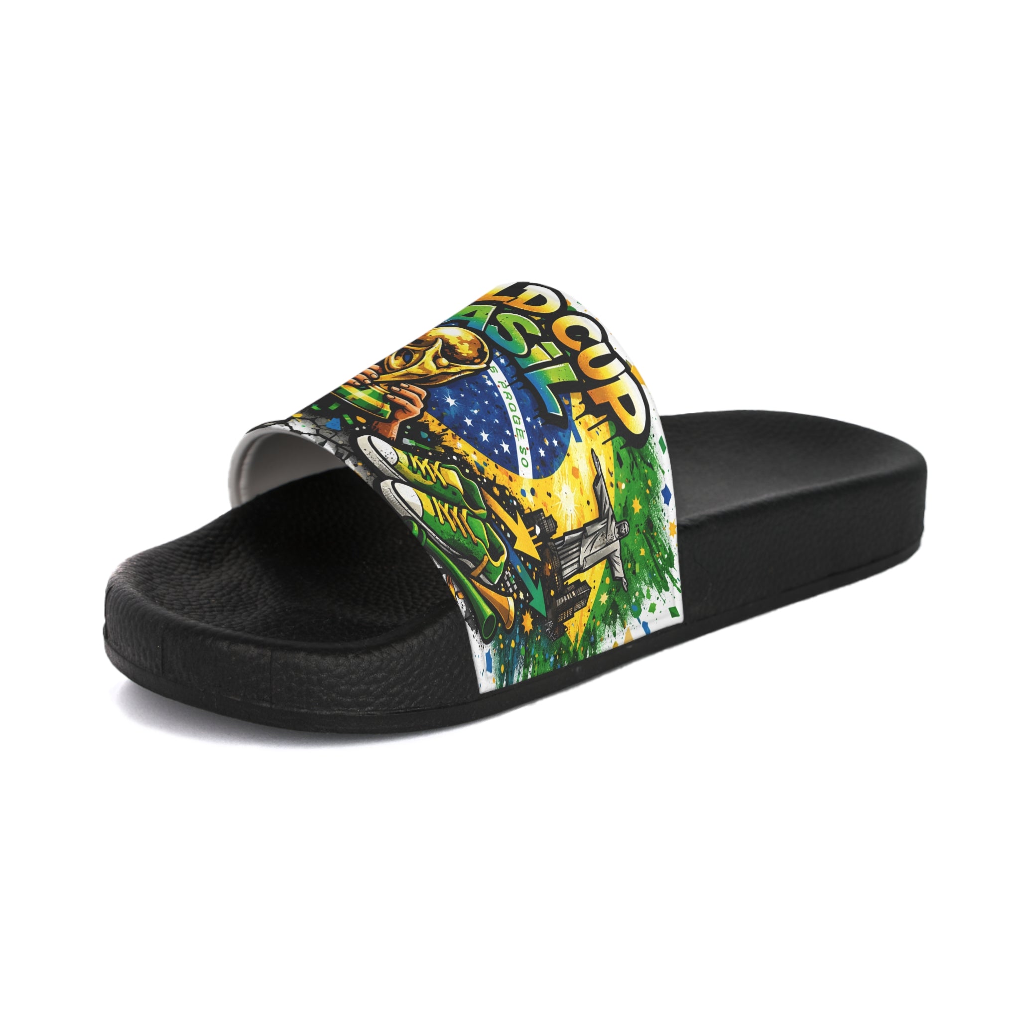 Brazil World Cup Slides — Women’s Soccer Trophy Slide Sandals
