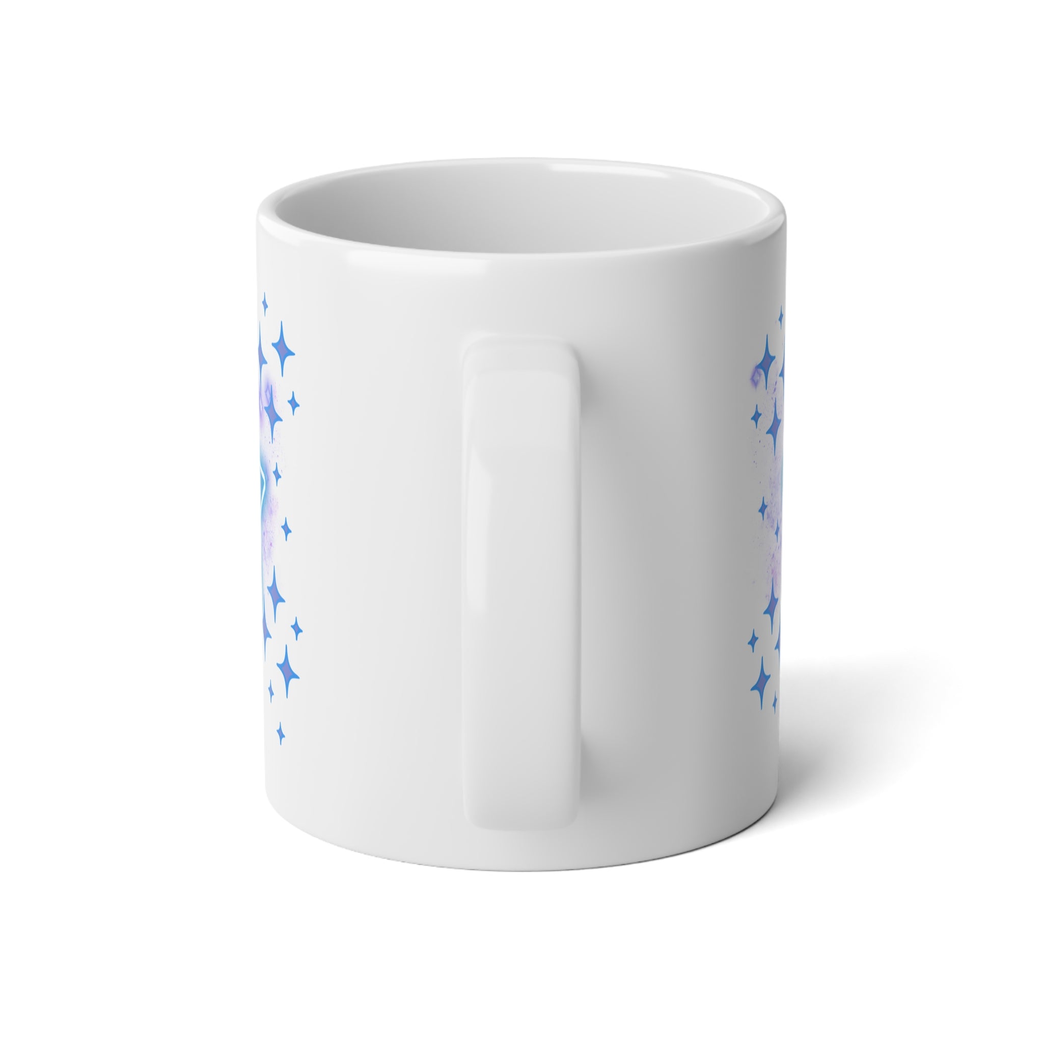20oz Pop Art Retro Woman Jumbo Mug - Sparkling Blue Star Design