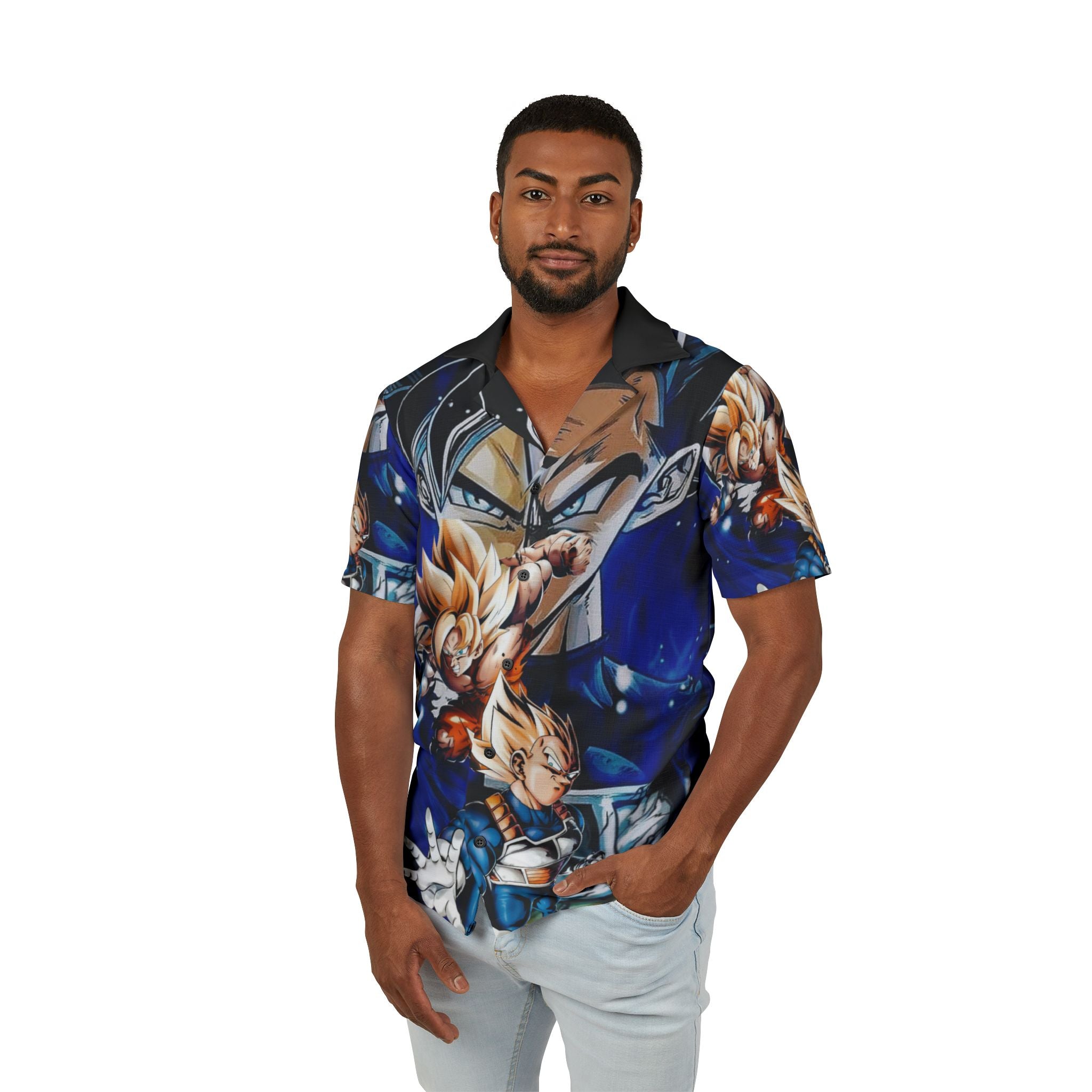 Dragon Ball Goku & Vegeta Hawaiian Camp Shirt