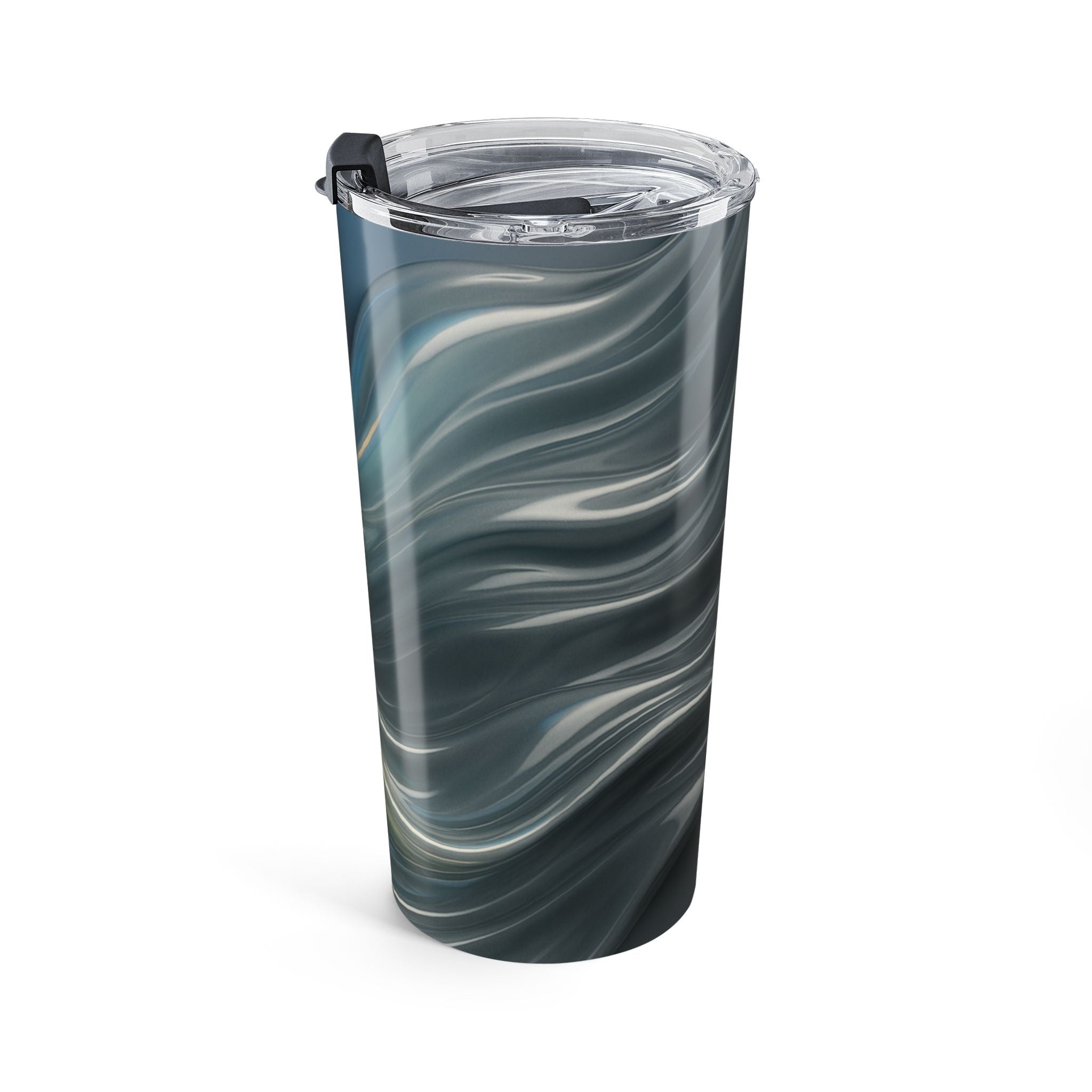 20oz Swirl Abstract Stainless Tumbler – Ocean Blue Insulated Travel Cup