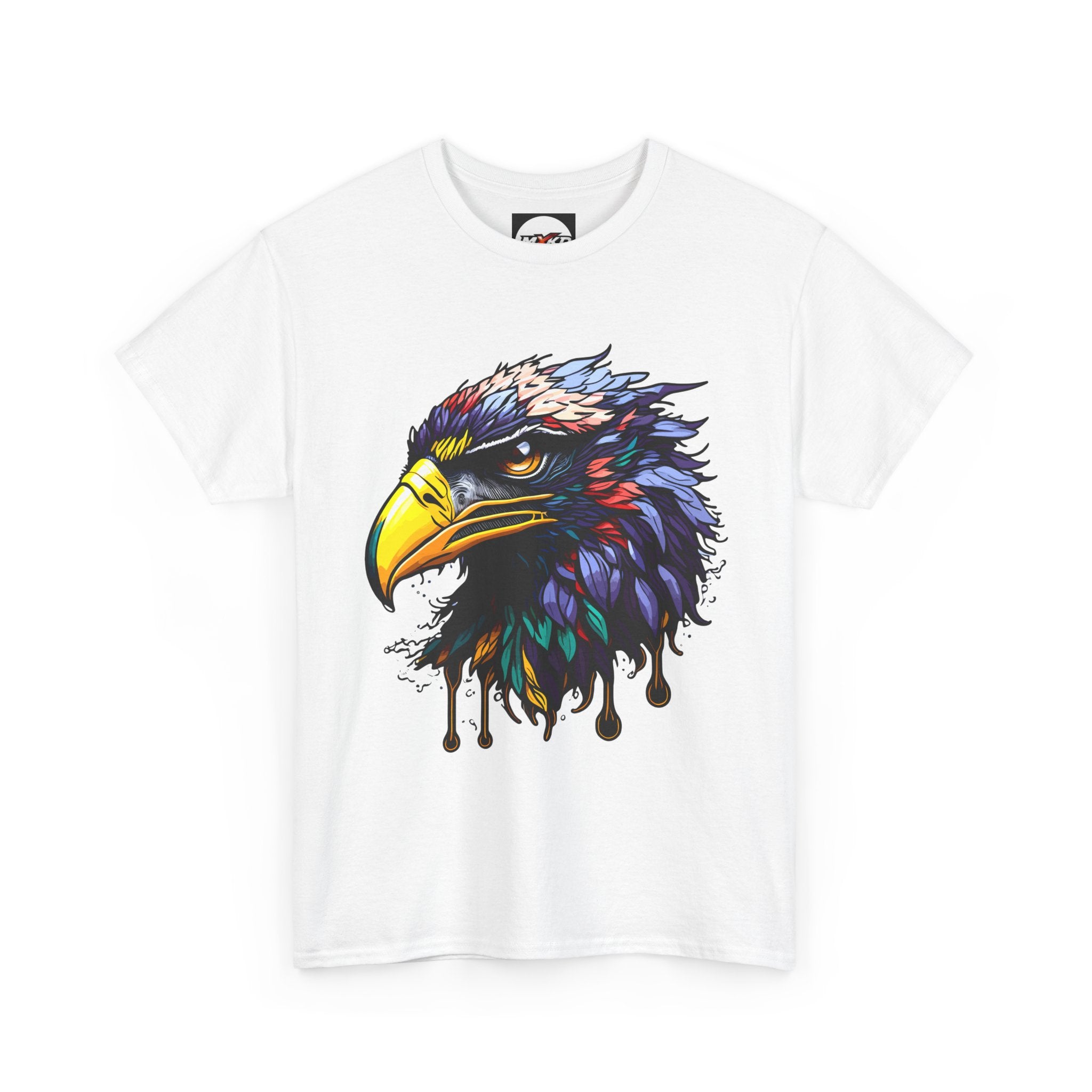 Colorful Drip Eagle T-Shirt — Vibrant Bird Head Graphic Tee