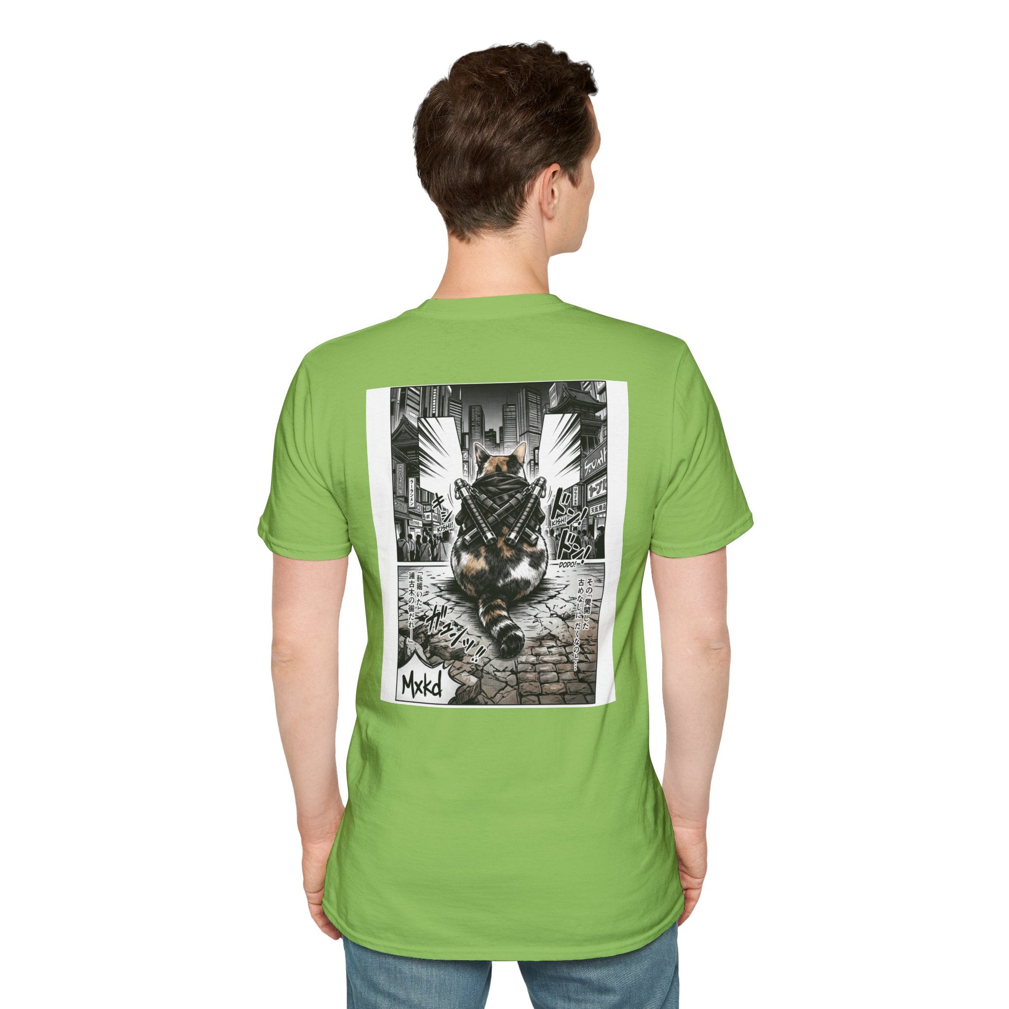 Cat Samurai T‑Shirt — Urban Noir Graphic Tee (Mxkd)