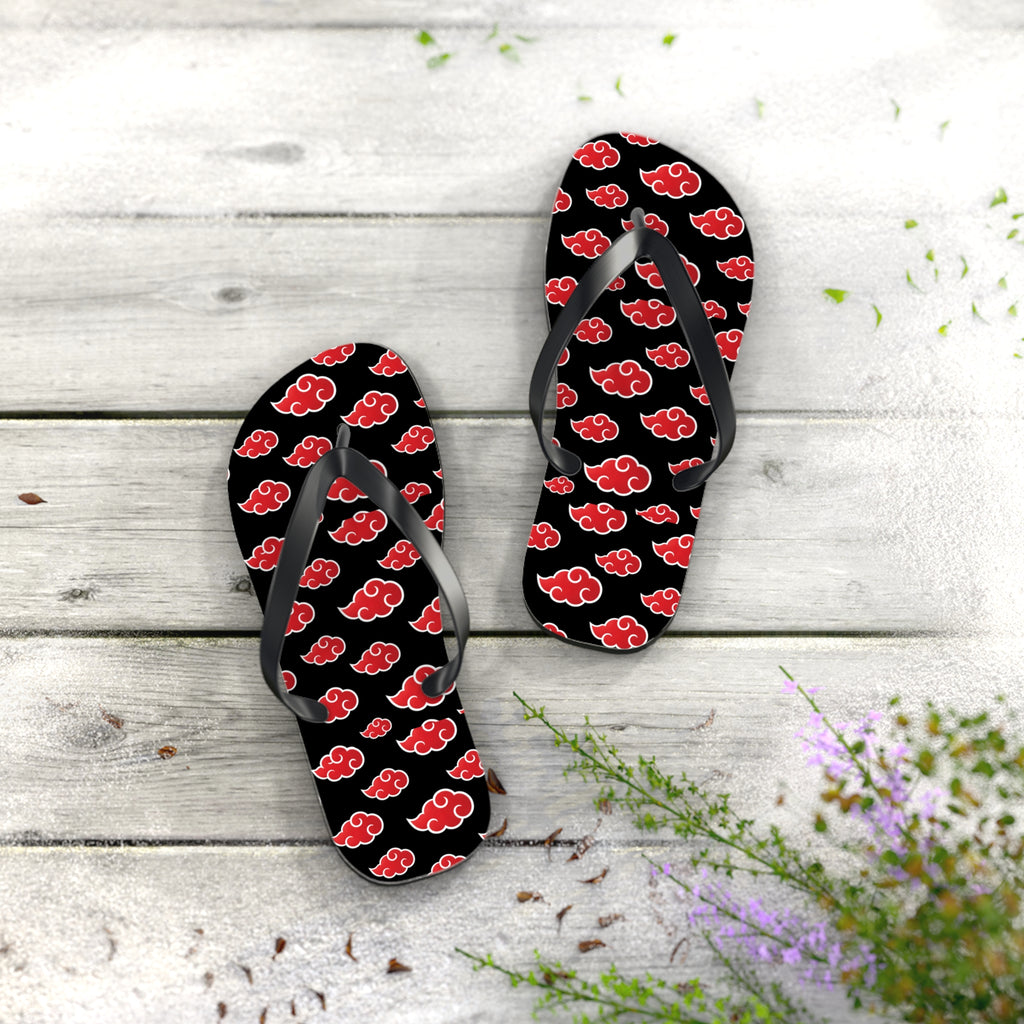 Akatsuki Cloud Flip Flops – Anime Pattern Beach Sandals