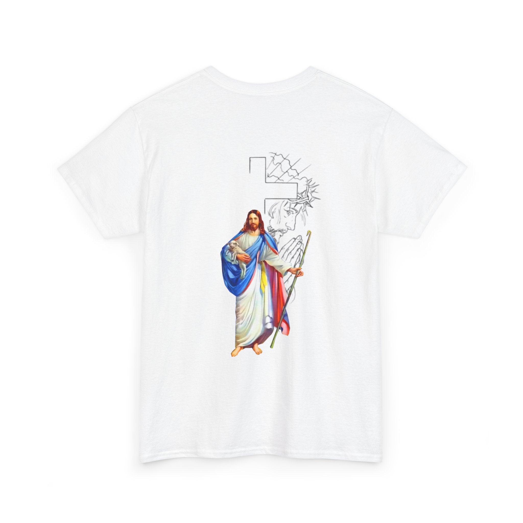 Christian Jesus Tee — Cute Chibi Front & Classic Back Religious T-Shirt