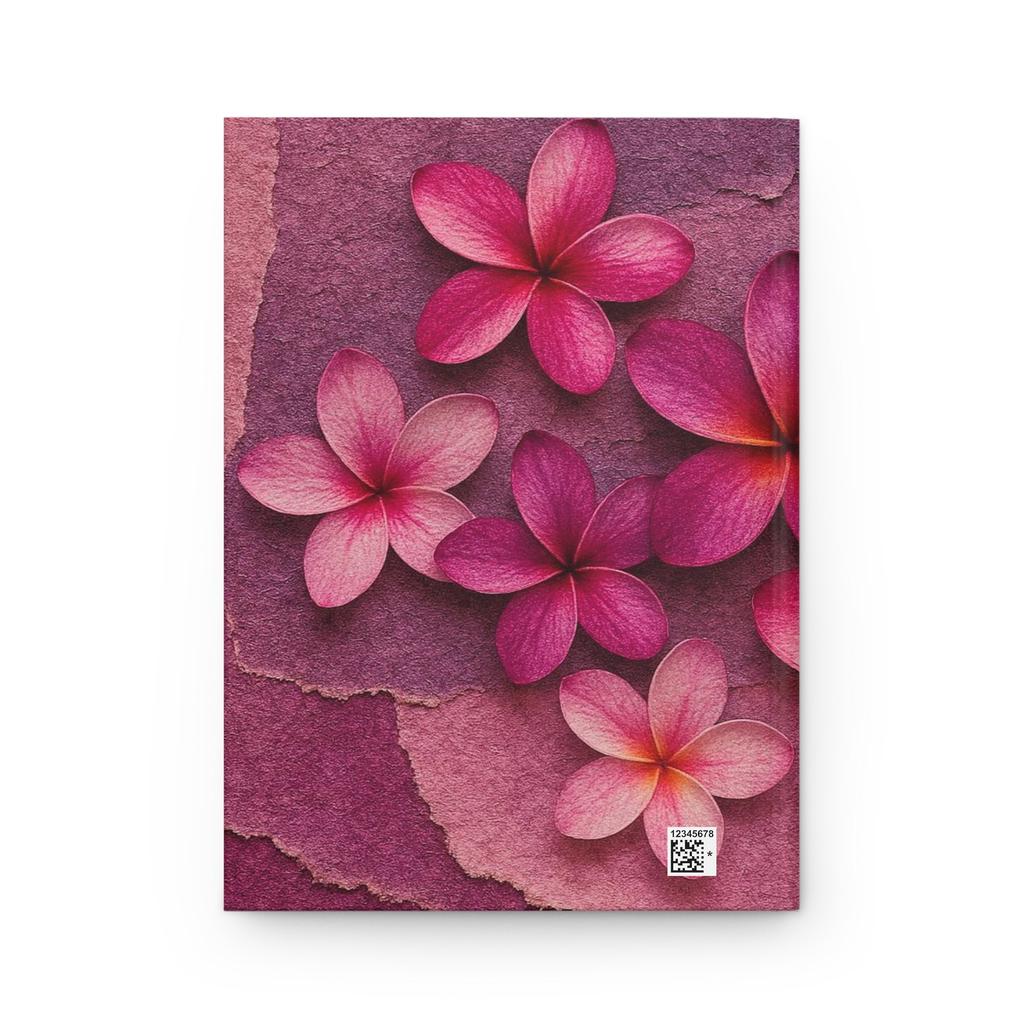 Plumeria Blossom Hardcover Journal — Pink Floral Notebook for Notes & Daily Reflection