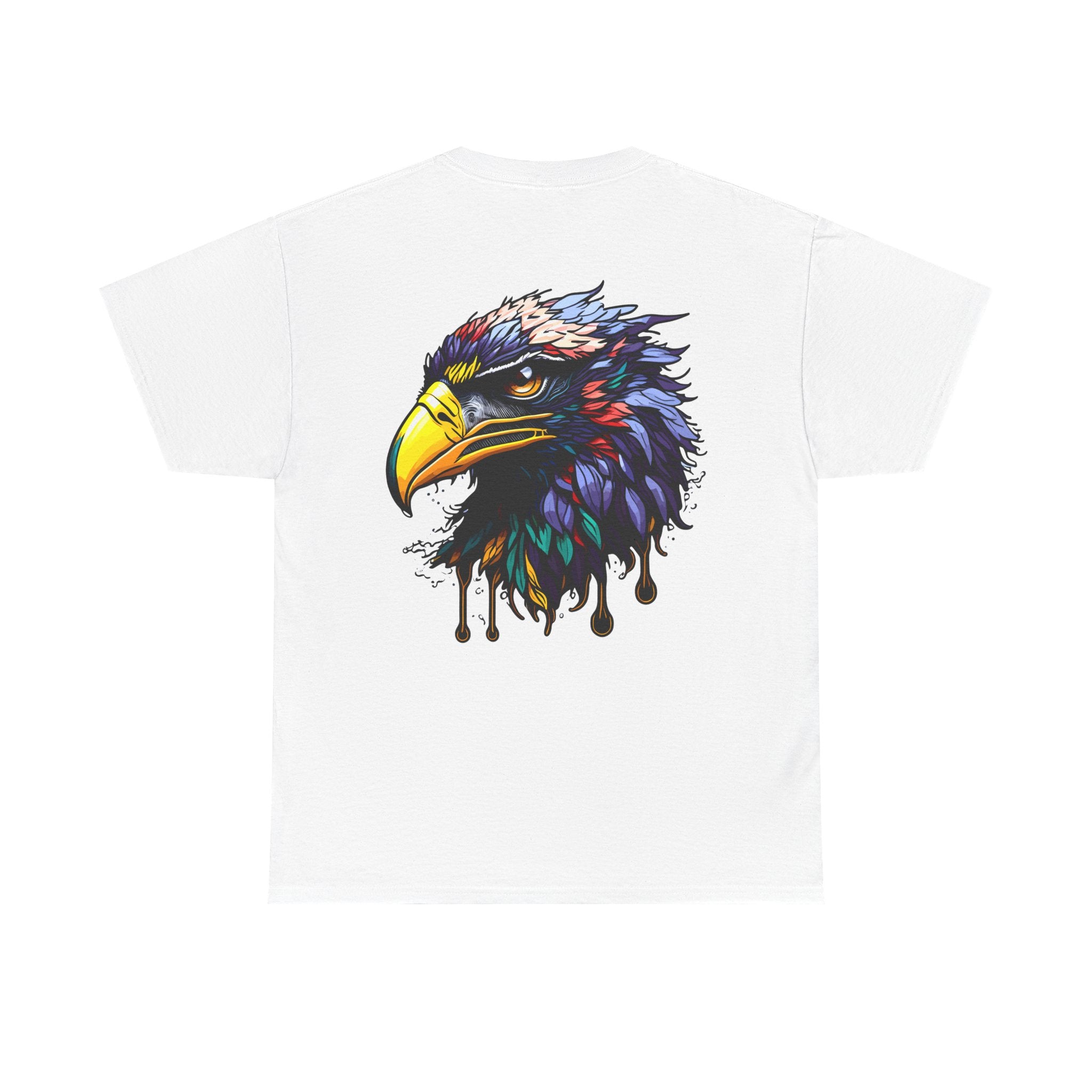 Colorful Drip Eagle T-Shirt — Vibrant Bird Head Graphic Tee