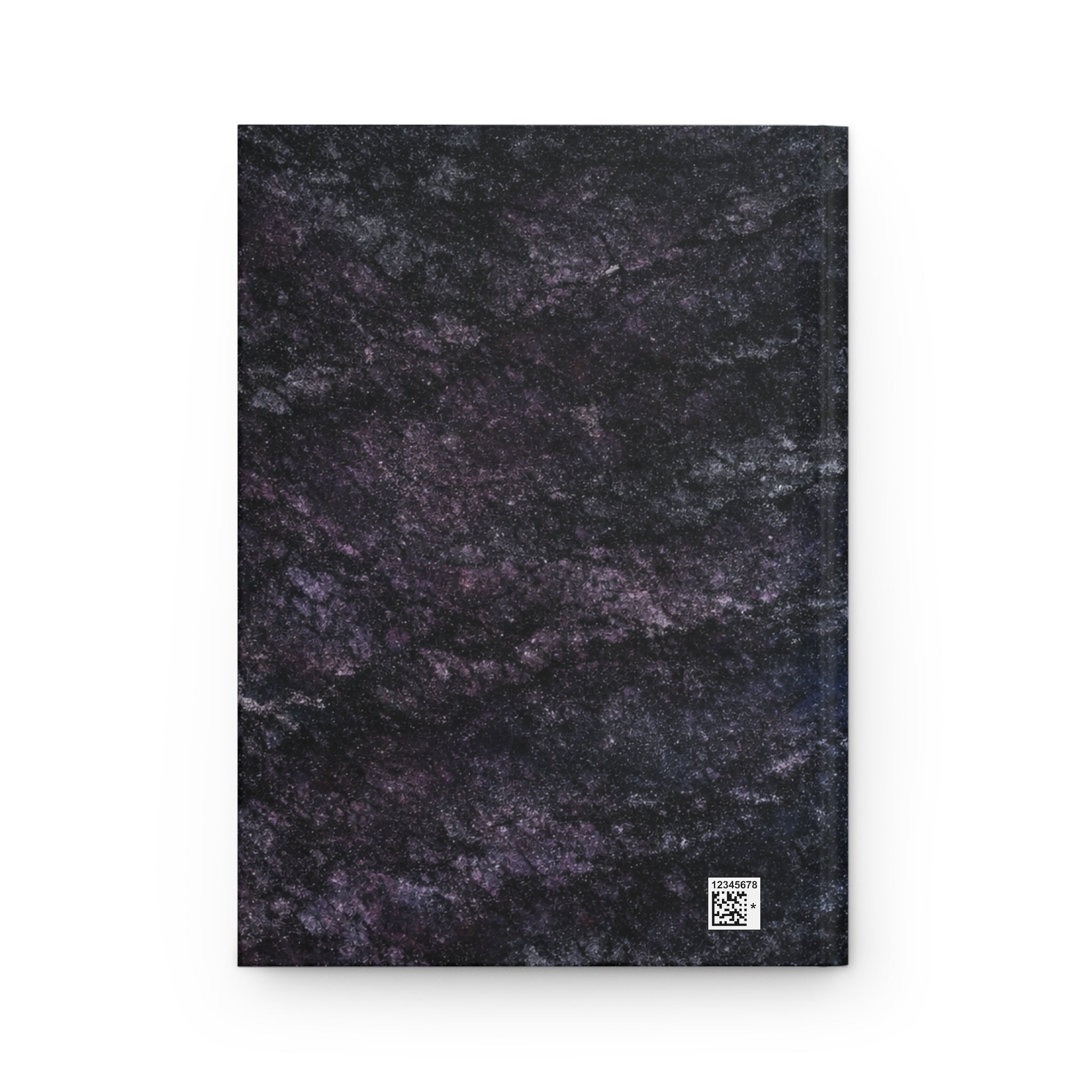Galaxy Marble Hardcover Journal — Dark Blue & Purple Abstract Notebook