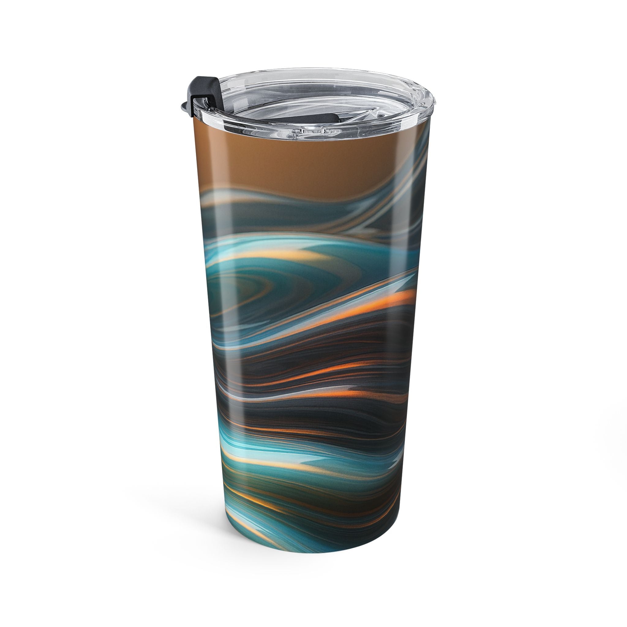 20oz Abstract Ocean Swirl Tumbler — Insulated Travel Cup