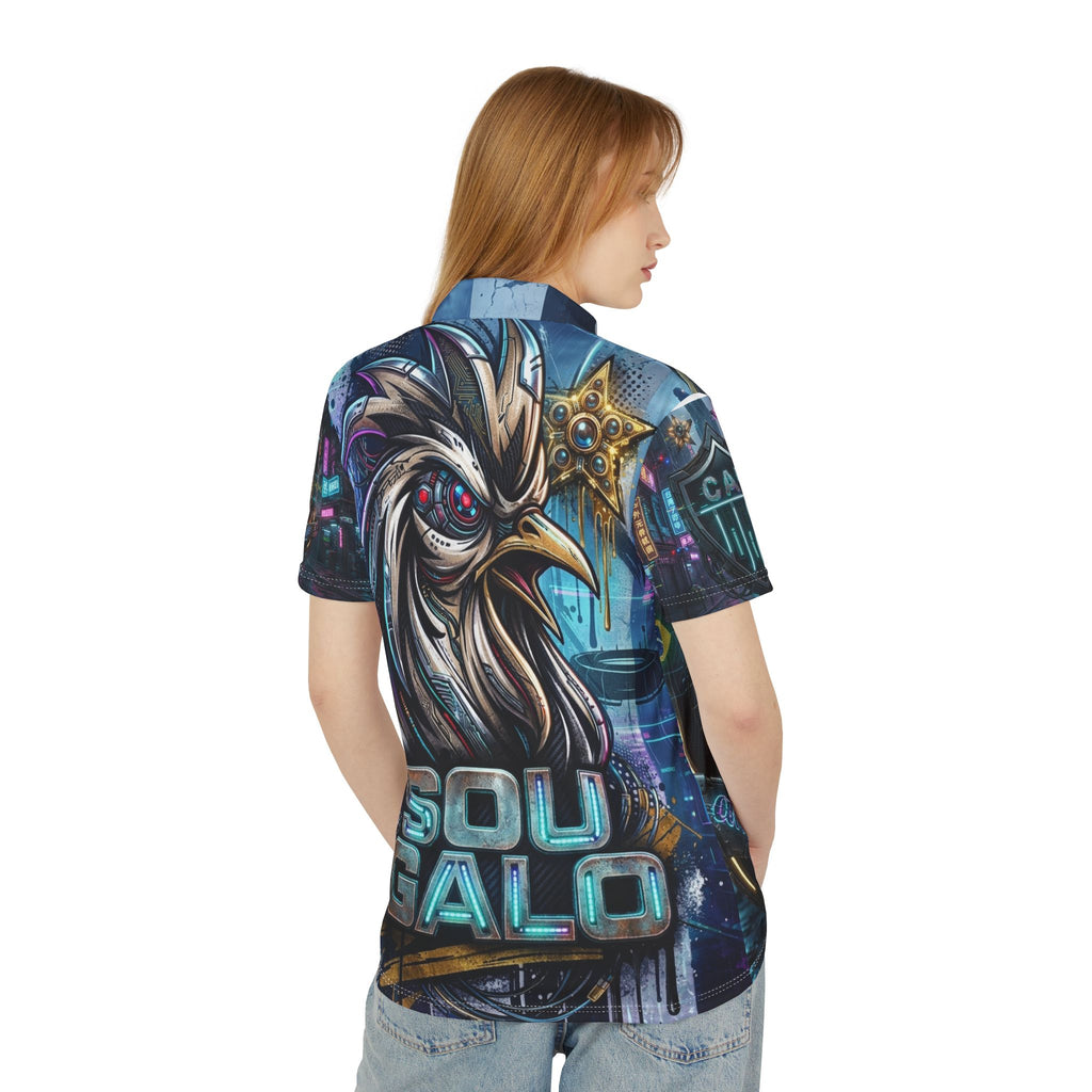 100 Anos Eu Sou Galo  Retro Neon Polo Shirt