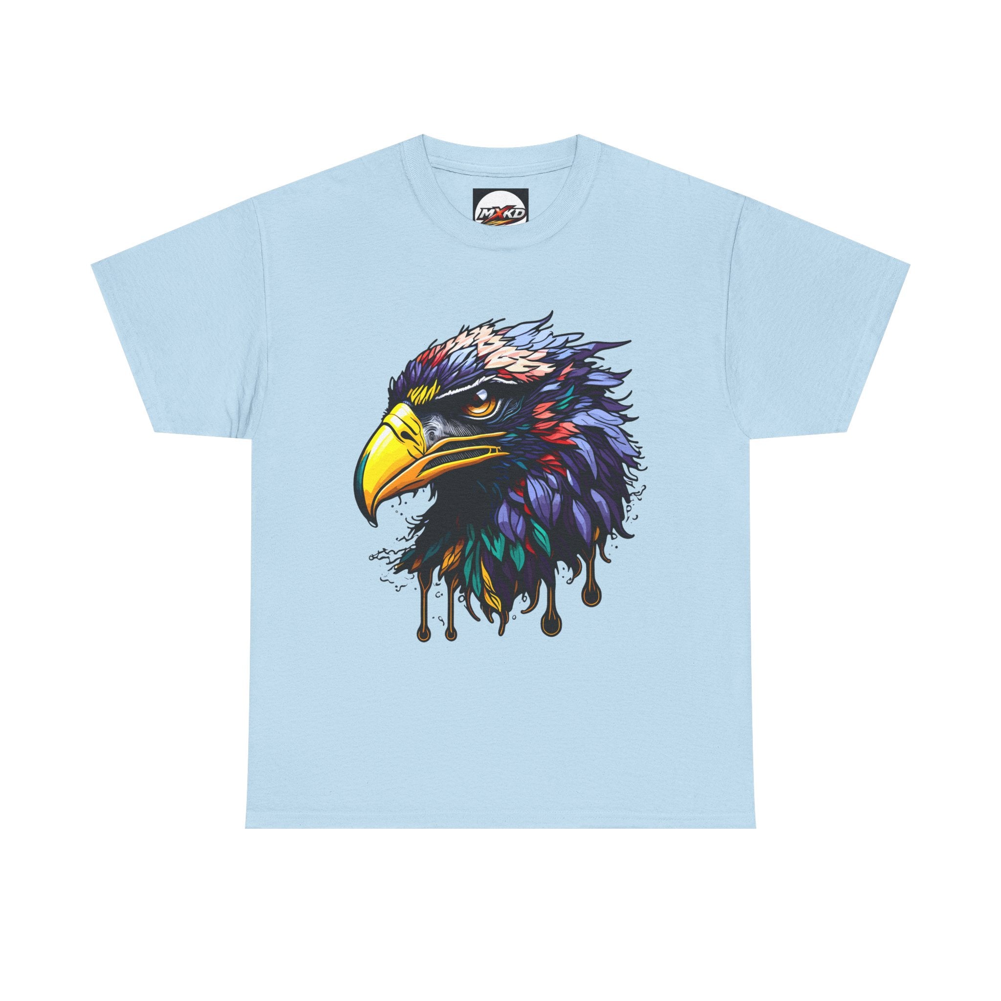 Colorful Drip Eagle T-Shirt — Vibrant Bird Head Graphic Tee