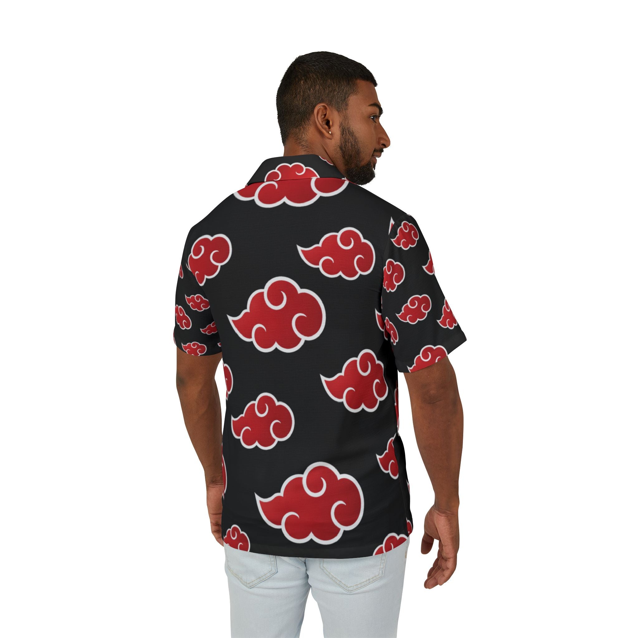 Akatsuki Cloud Hawaiian Shirt — Men's Anime Pattern Camp Shirt