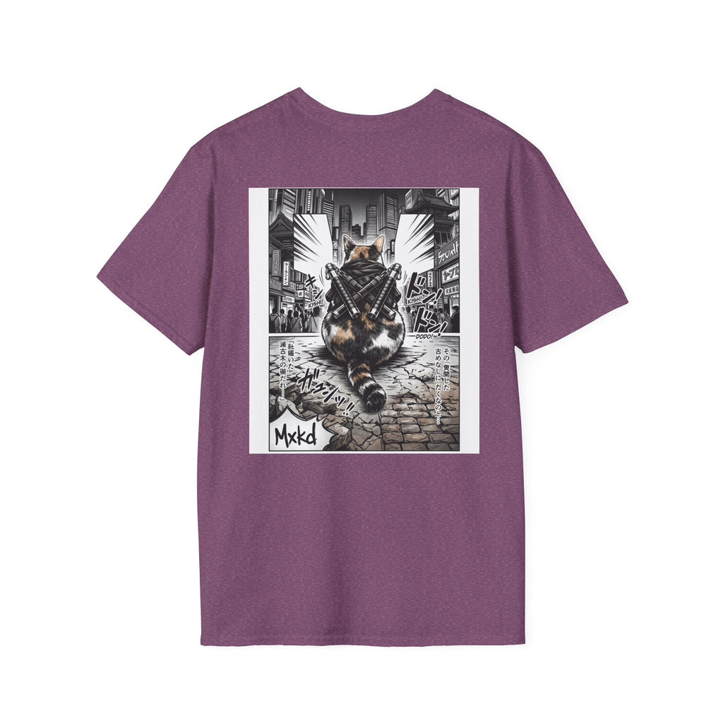 Cat Samurai T‑Shirt — Urban Noir Graphic Tee (Mxkd)