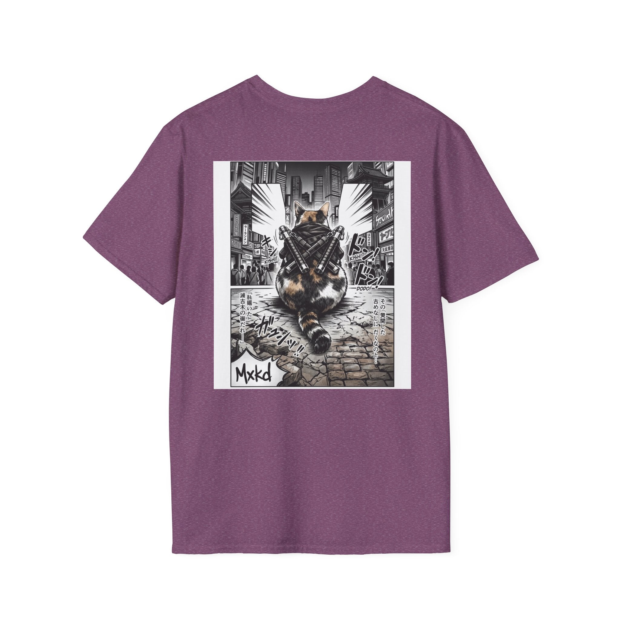 Cat Samurai T‑Shirt — Urban Noir Graphic Tee (Mxkd)