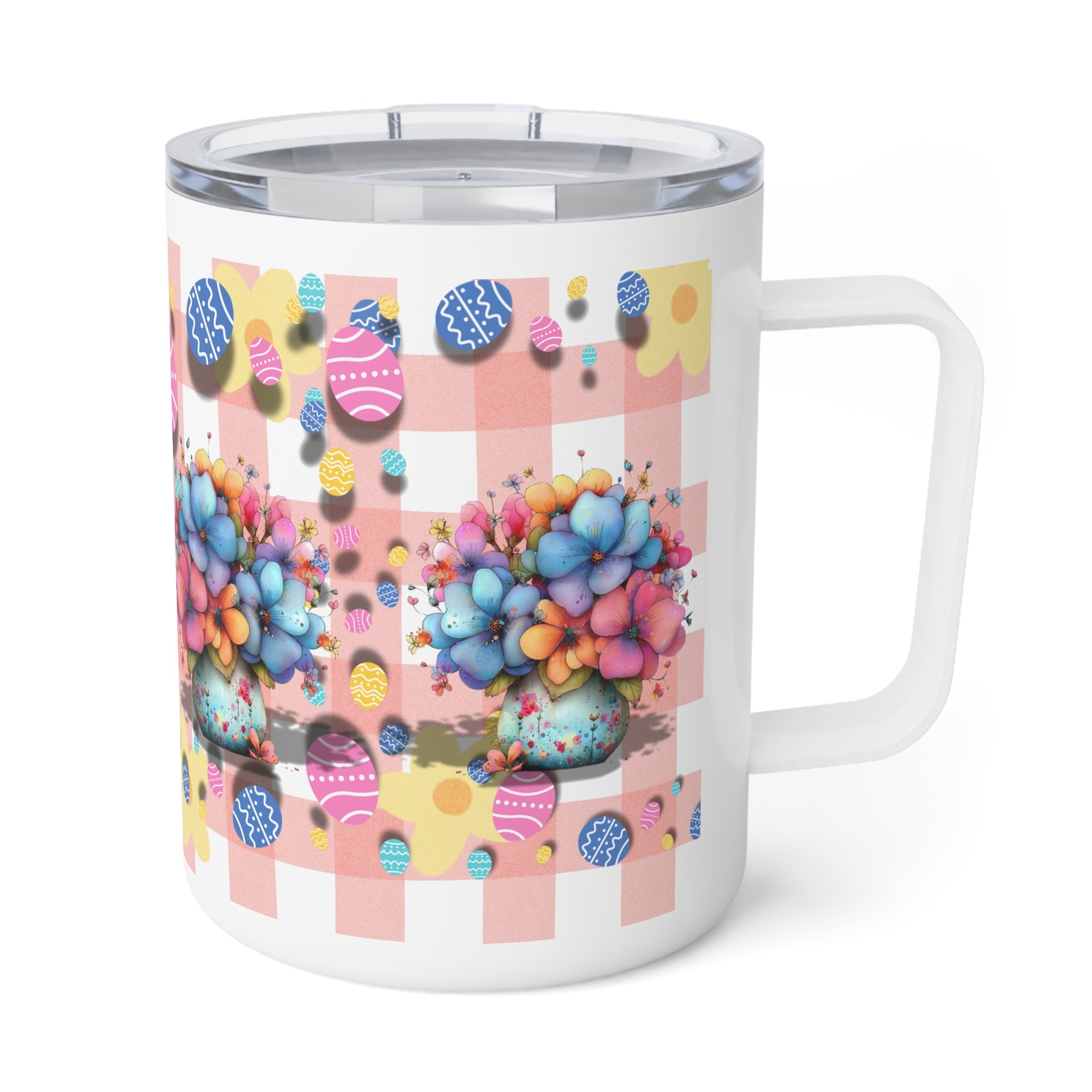 Easter Floral Egg 10oz Insulated Coffee Mug