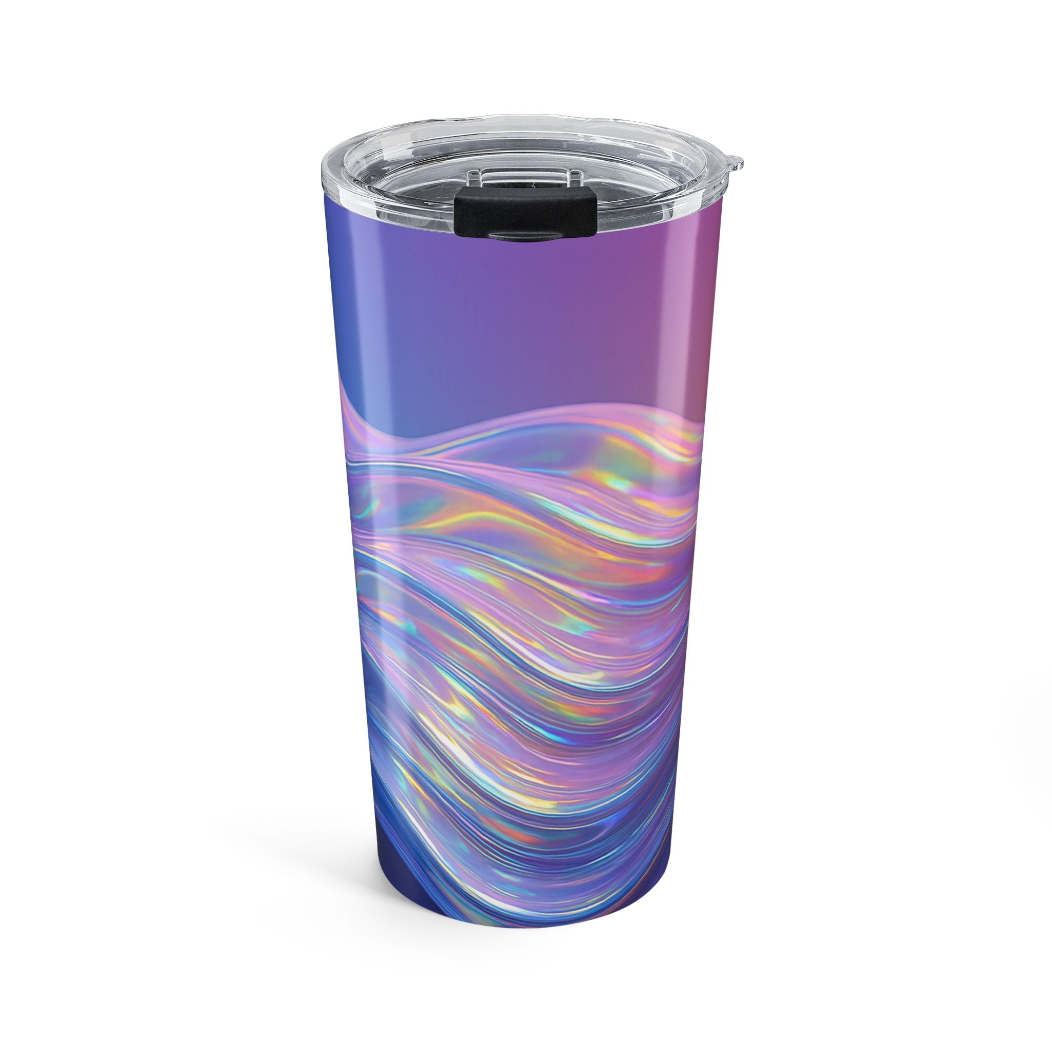 20oz Iridescent Wave Tumbler - Holographic Swirl Travel Cup