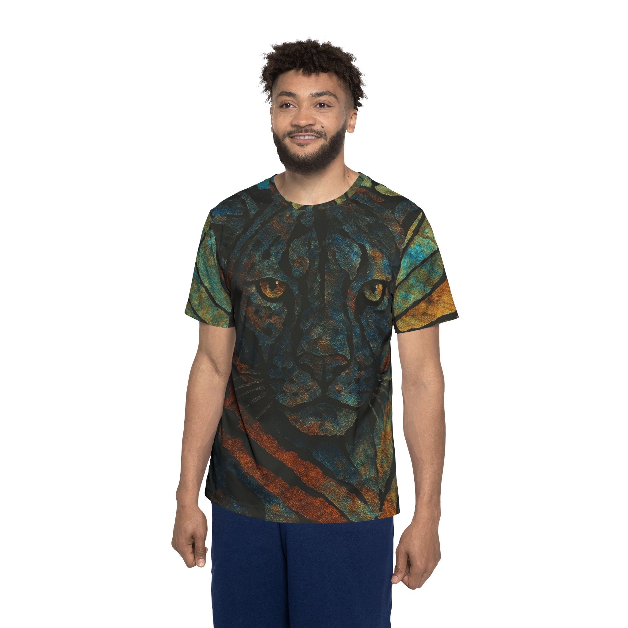 Men's Jersey — Stained Glass Panther All-Over Print