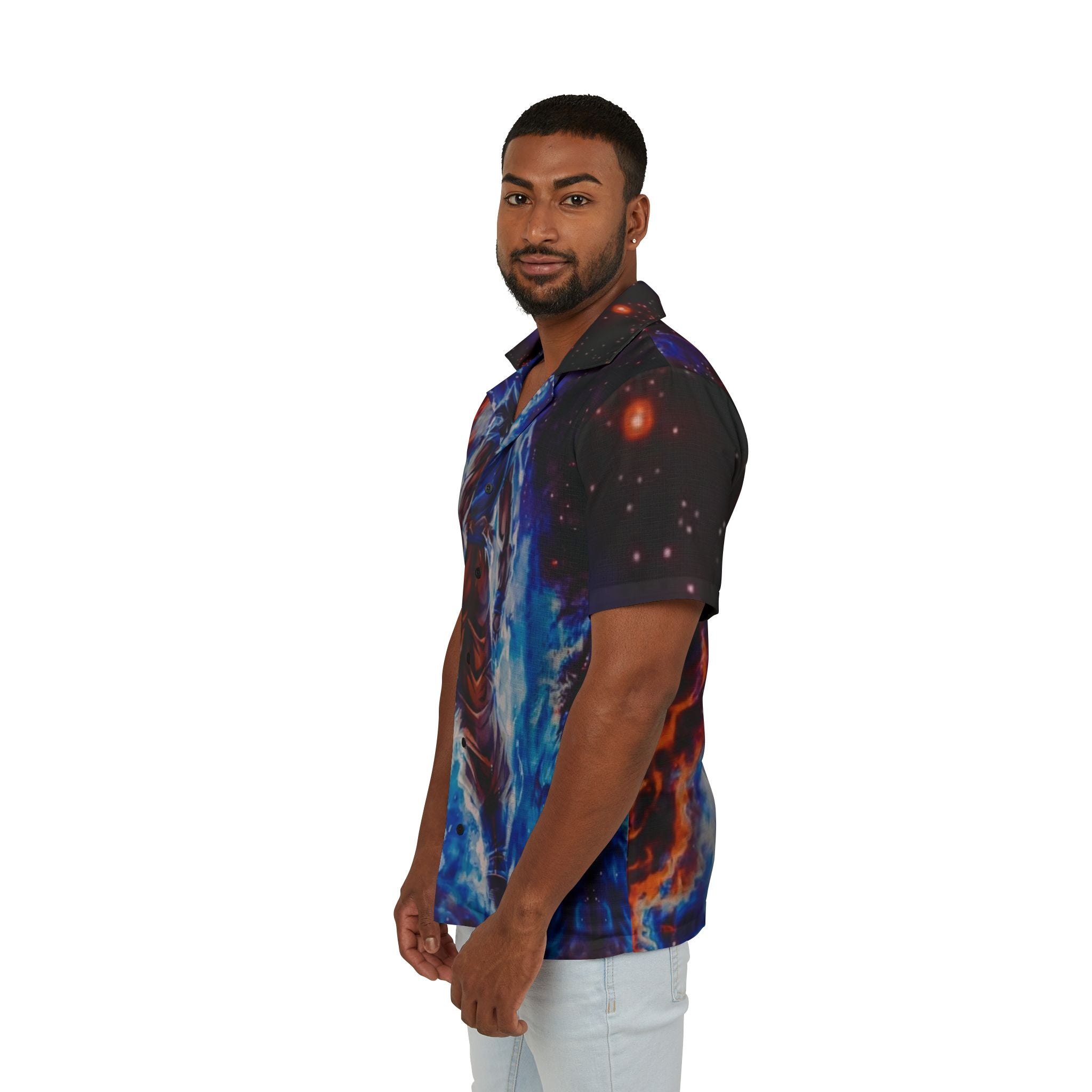 Goku Super Saiyan Aura Hawaiian Shirt — Anime AOP Camp Shirt